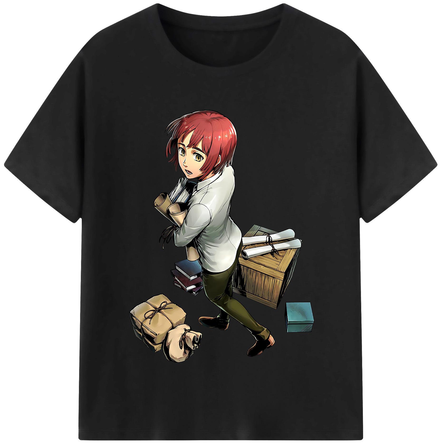 （画像用） 進撃の巨人 Attack on Titan レディースカジュアルプリントTシャツ（綿100％）