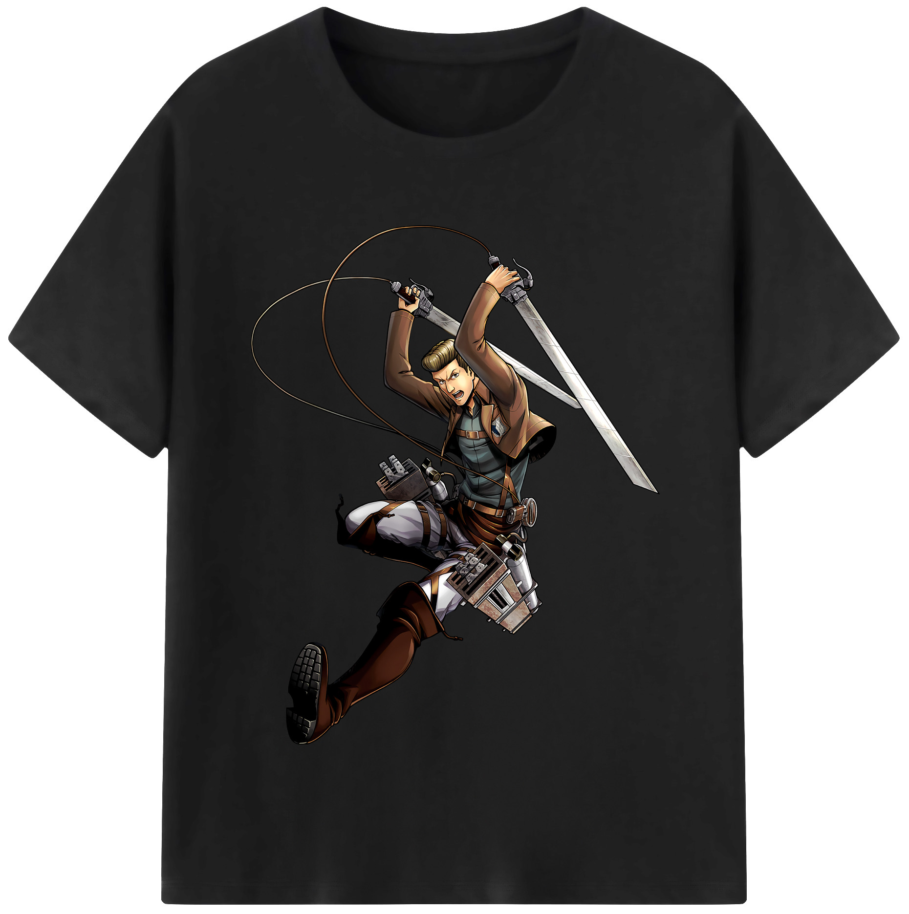 （画像用） 進撃の巨人 Attack on Titan レディースカジュアルプリントTシャツ（綿100％）