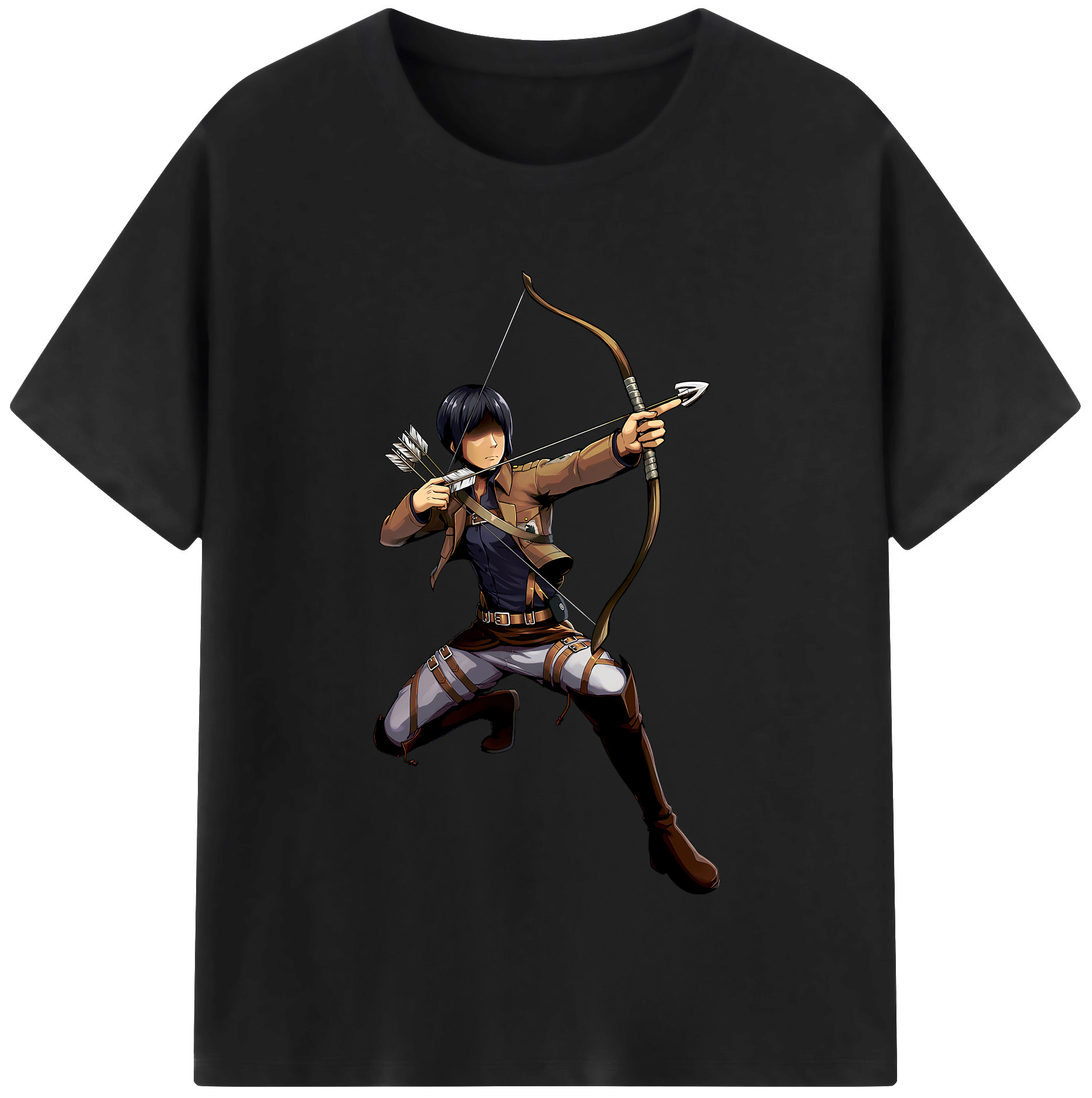 （画像用） 進撃の巨人 Attack on Titan レディースカジュアルプリントTシャツ（綿100％）