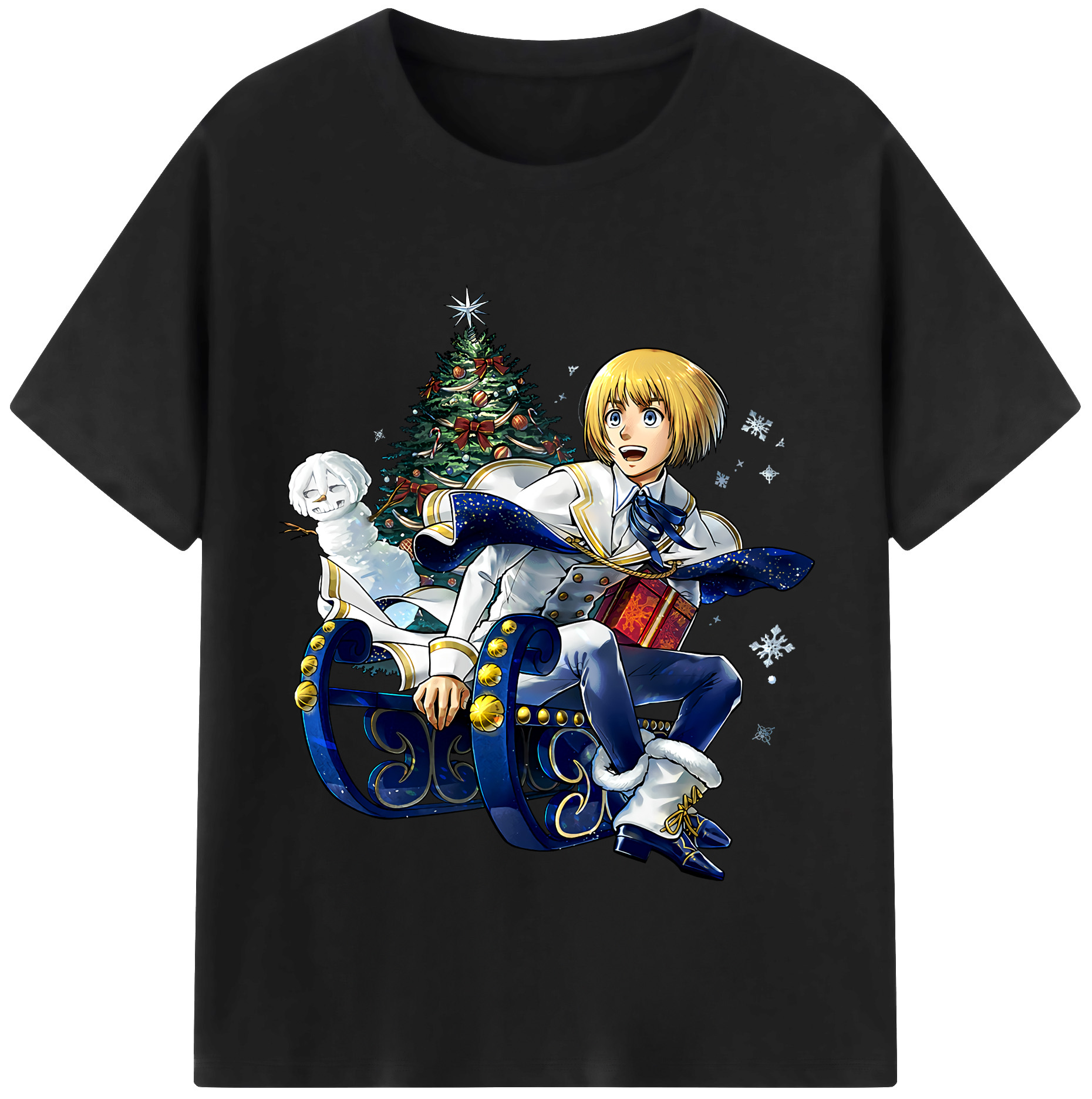 （画像用） 進撃の巨人 アルミン·アルレルト Attack on Titan Armin Arlert レディースカジュアルプリントTシャツ（綿100％）