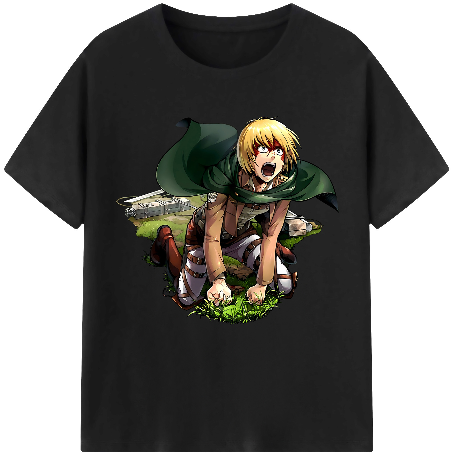 （画像用） 進撃の巨人 アルミン·アルレルト Attack on Titan Armin Arlert レディースカジュアルプリントTシャツ（綿100％）