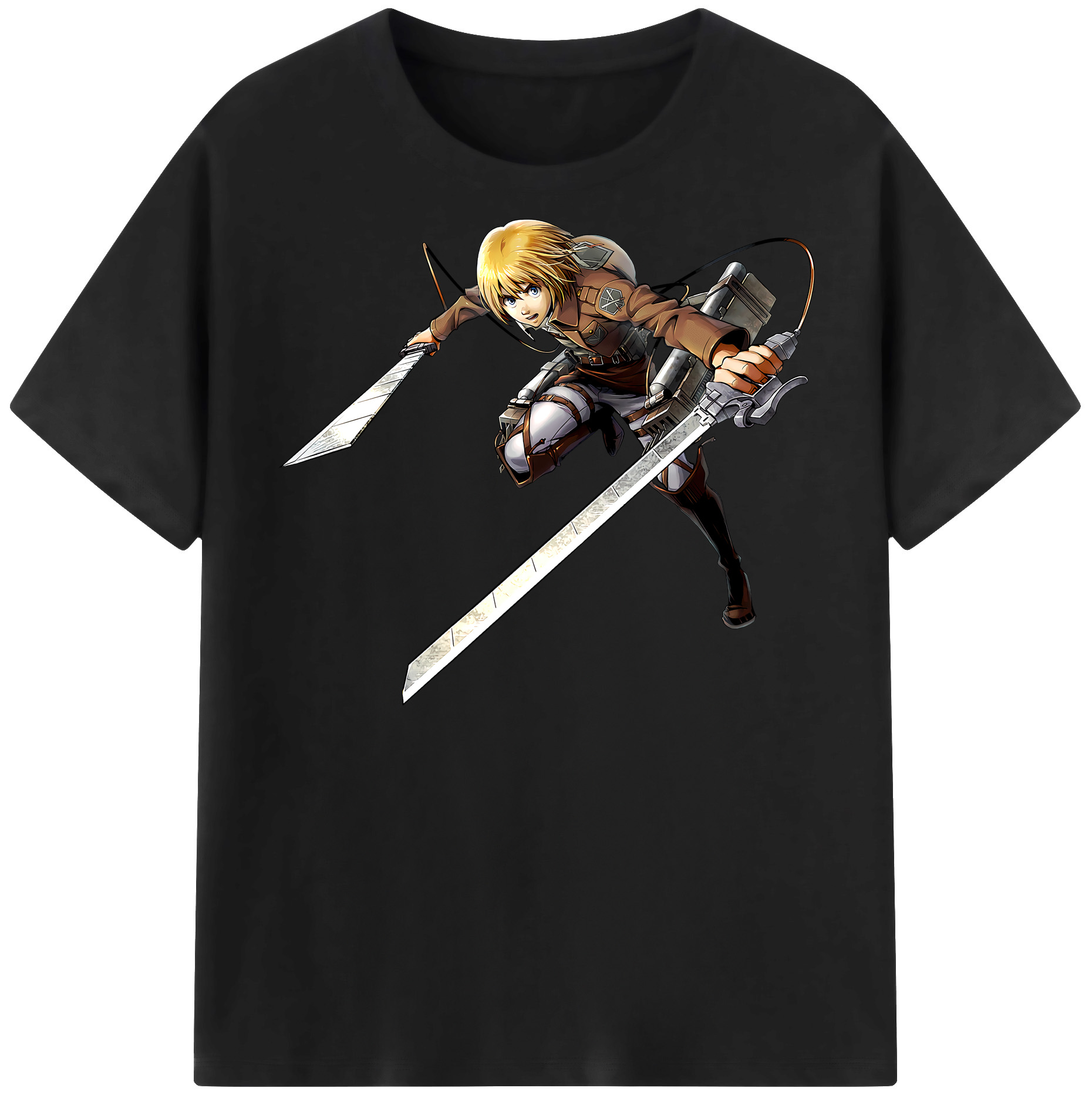 （画像用） 進撃の巨人 アルミン·アルレルト Attack on Titan Armin Arlert レディースカジュアルプリントTシャツ（綿100％）