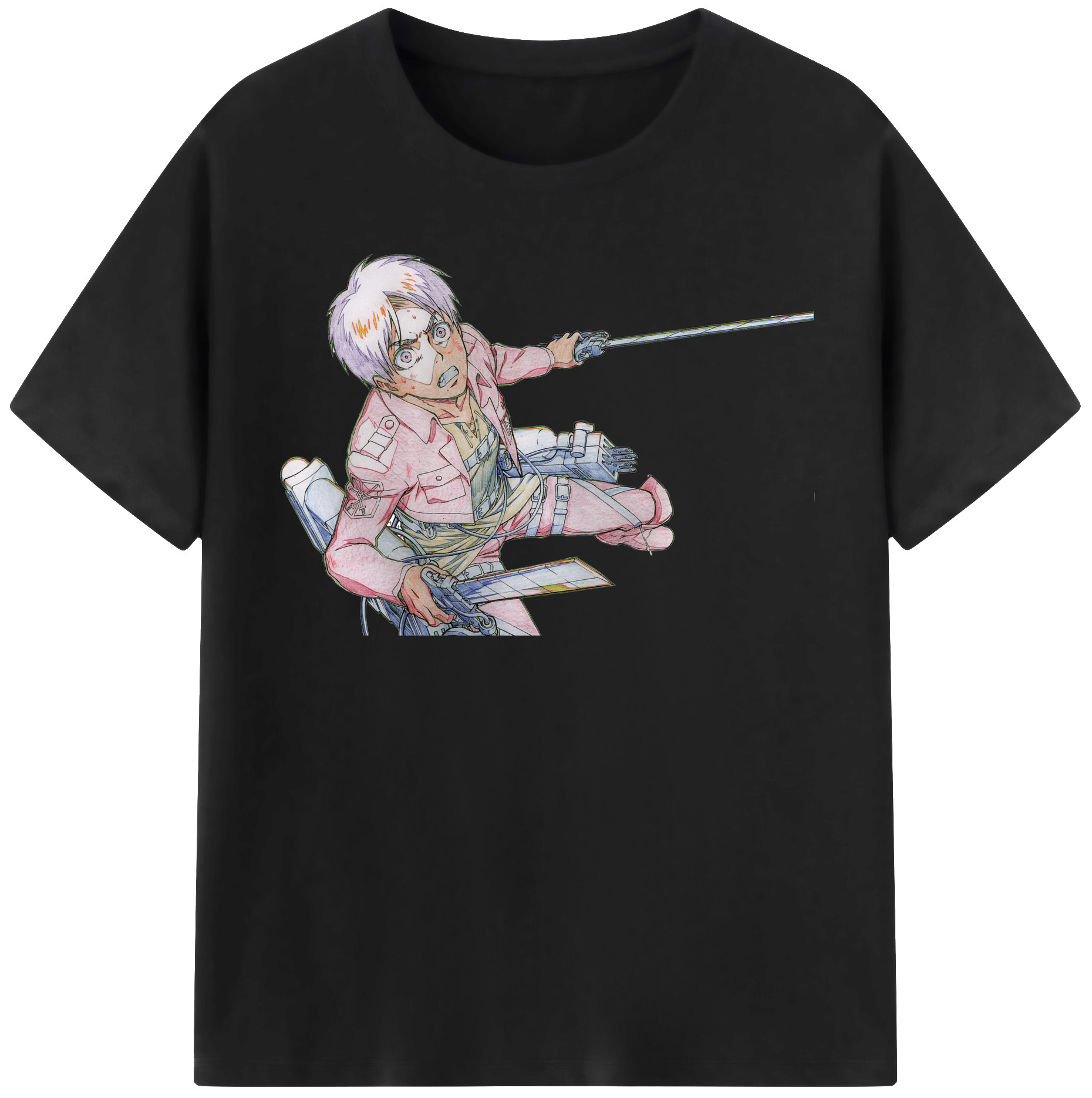 （画像用） 進撃の巨人 エレン･イェーガー Attack on Titan Eren Jäger レディースカジュアルプリントTシャツ（綿100％）