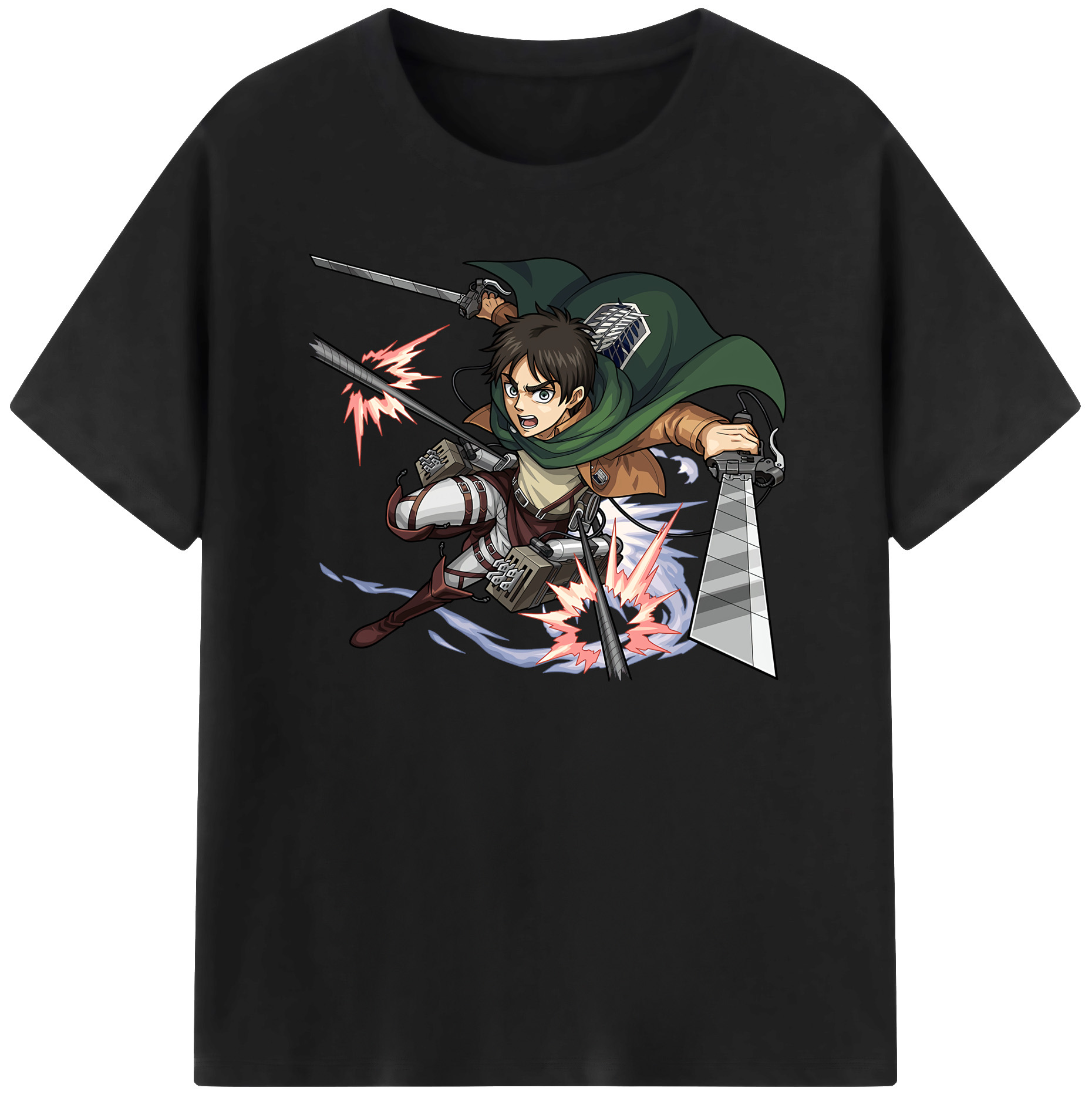 （画像用） 進撃の巨人 エレン･イェーガー Attack on Titan Eren Jäger レディースカジュアルプリントTシャツ（綿100％）