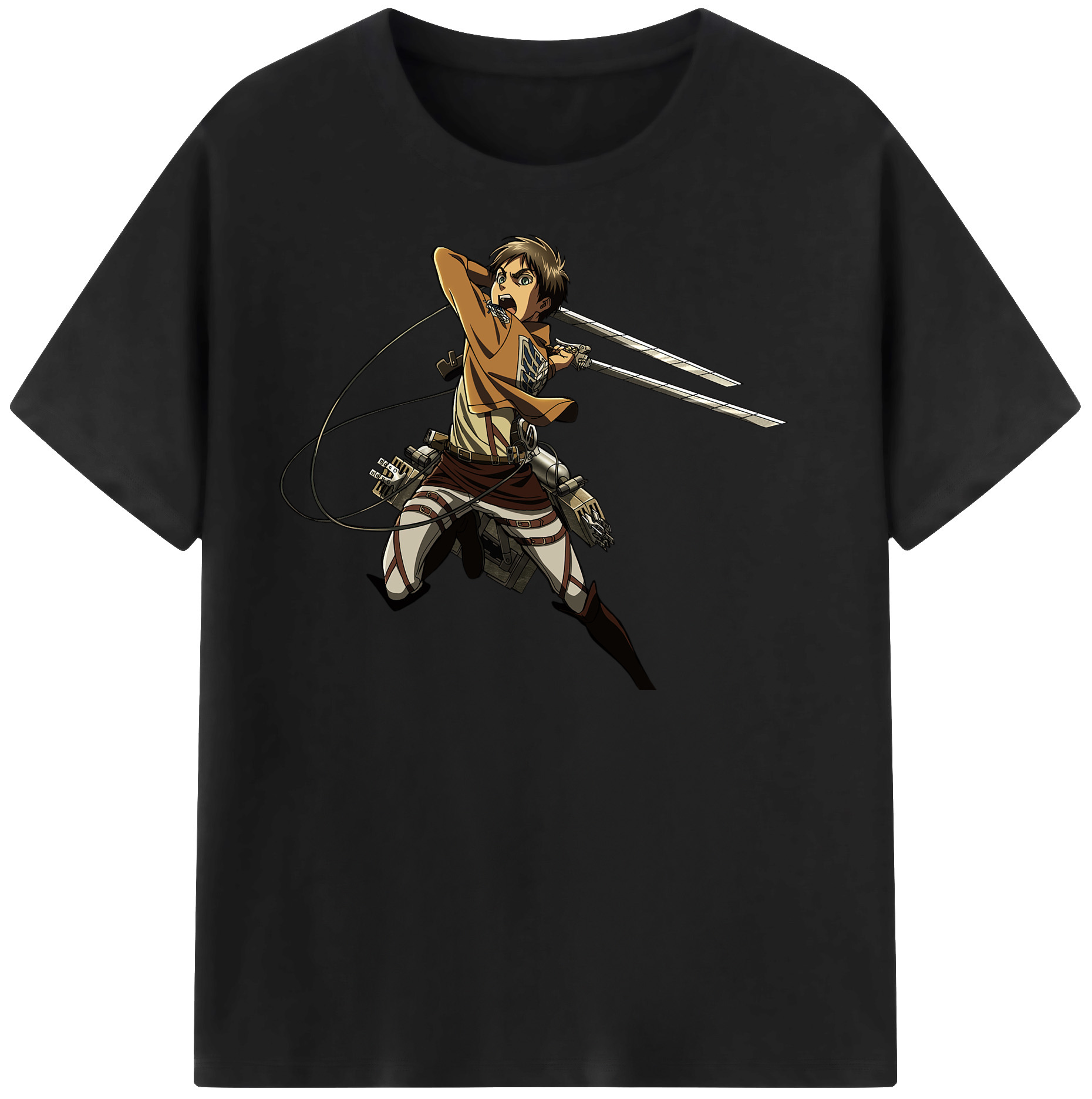 （画像用） 進撃の巨人 エレン･イェーガー Attack on Titan Eren Jäger レディースカジュアルプリントTシャツ（綿100％）