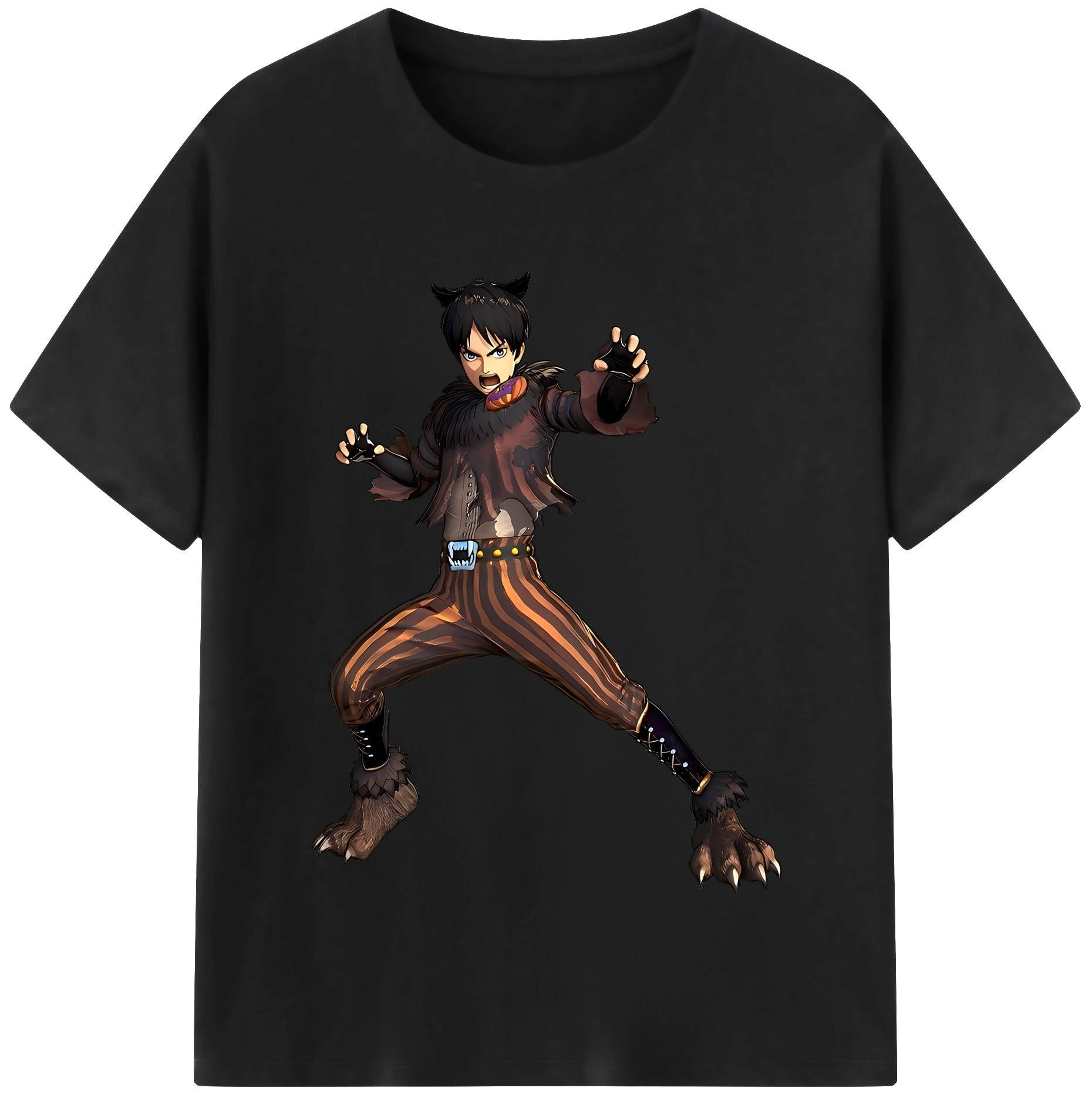 （画像用） 進撃の巨人 エレン･イェーガー Attack on Titan Eren Jäger レディースカジュアルプリントTシャツ（綿100％）