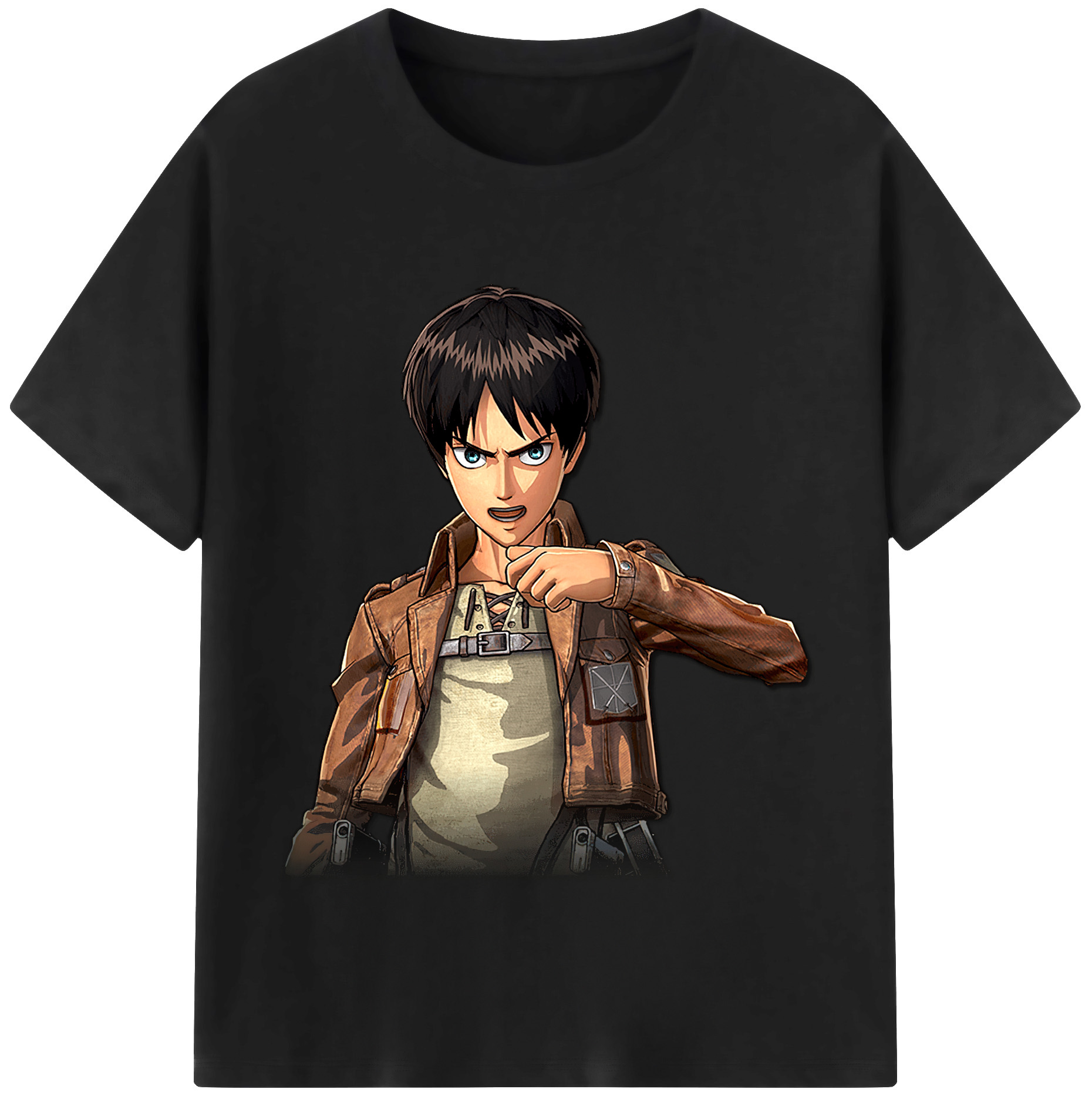 （画像用） 進撃の巨人 エレン･イェーガー Attack on Titan Eren Jäger レディースカジュアルプリントTシャツ（綿100％）