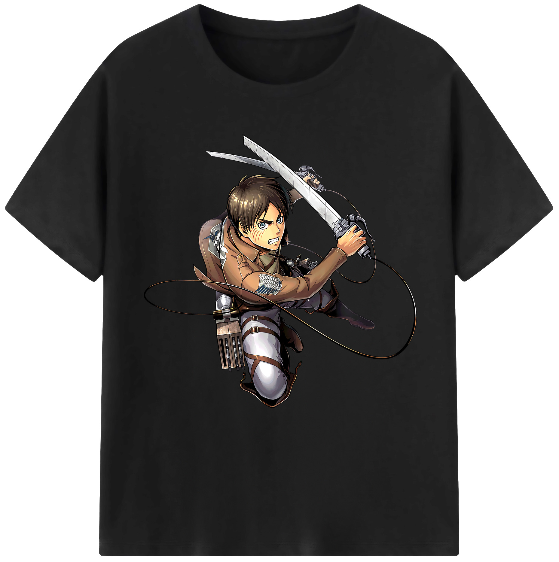 （画像用） 進撃の巨人 エレン･イェーガー Attack on Titan Eren Jäger レディースカジュアルプリントTシャツ（綿100％）
