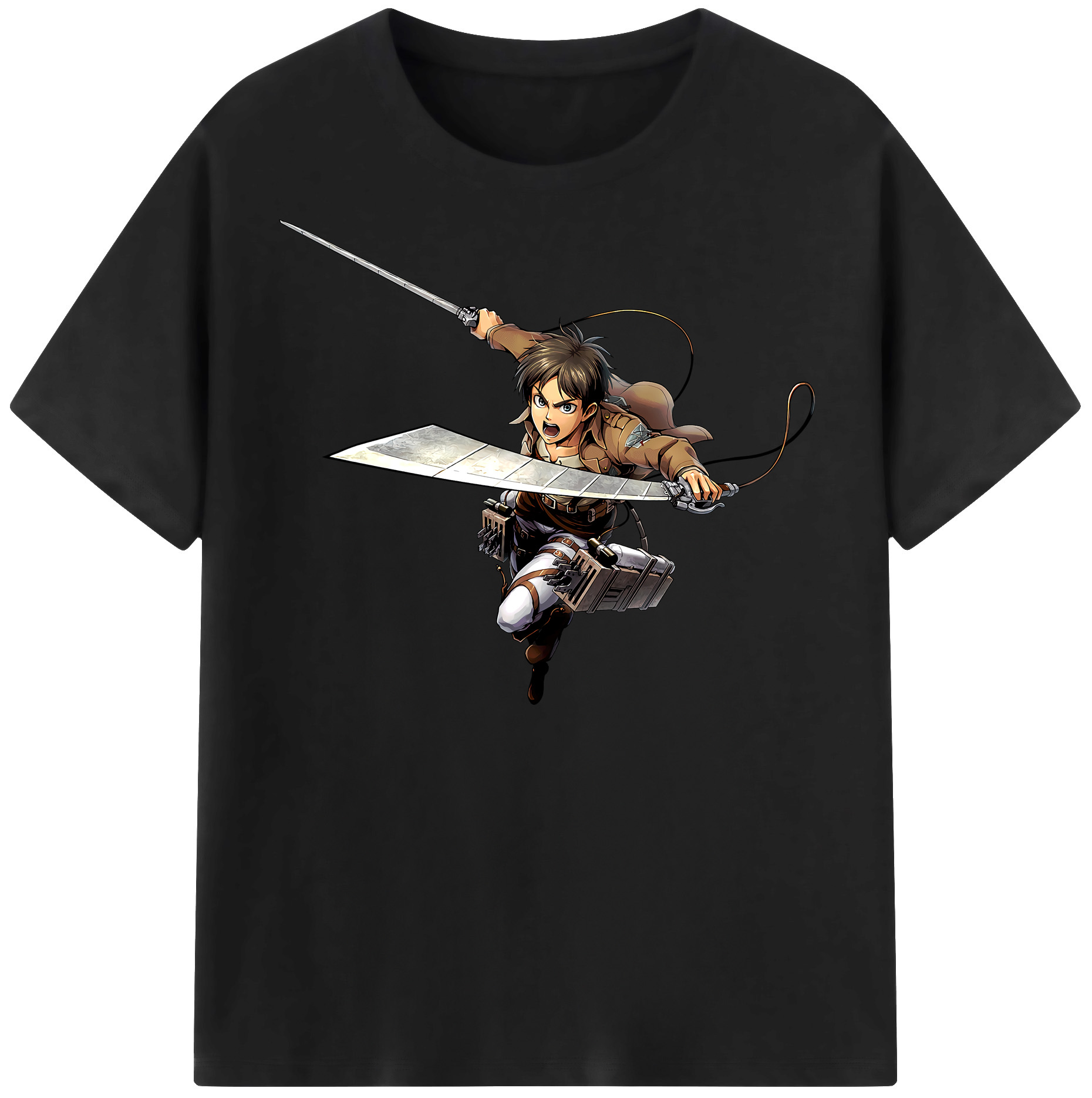 （画像用） 進撃の巨人 エレン･イェーガー Attack on Titan Eren Jäger レディースカジュアルプリントTシャツ（綿100％）