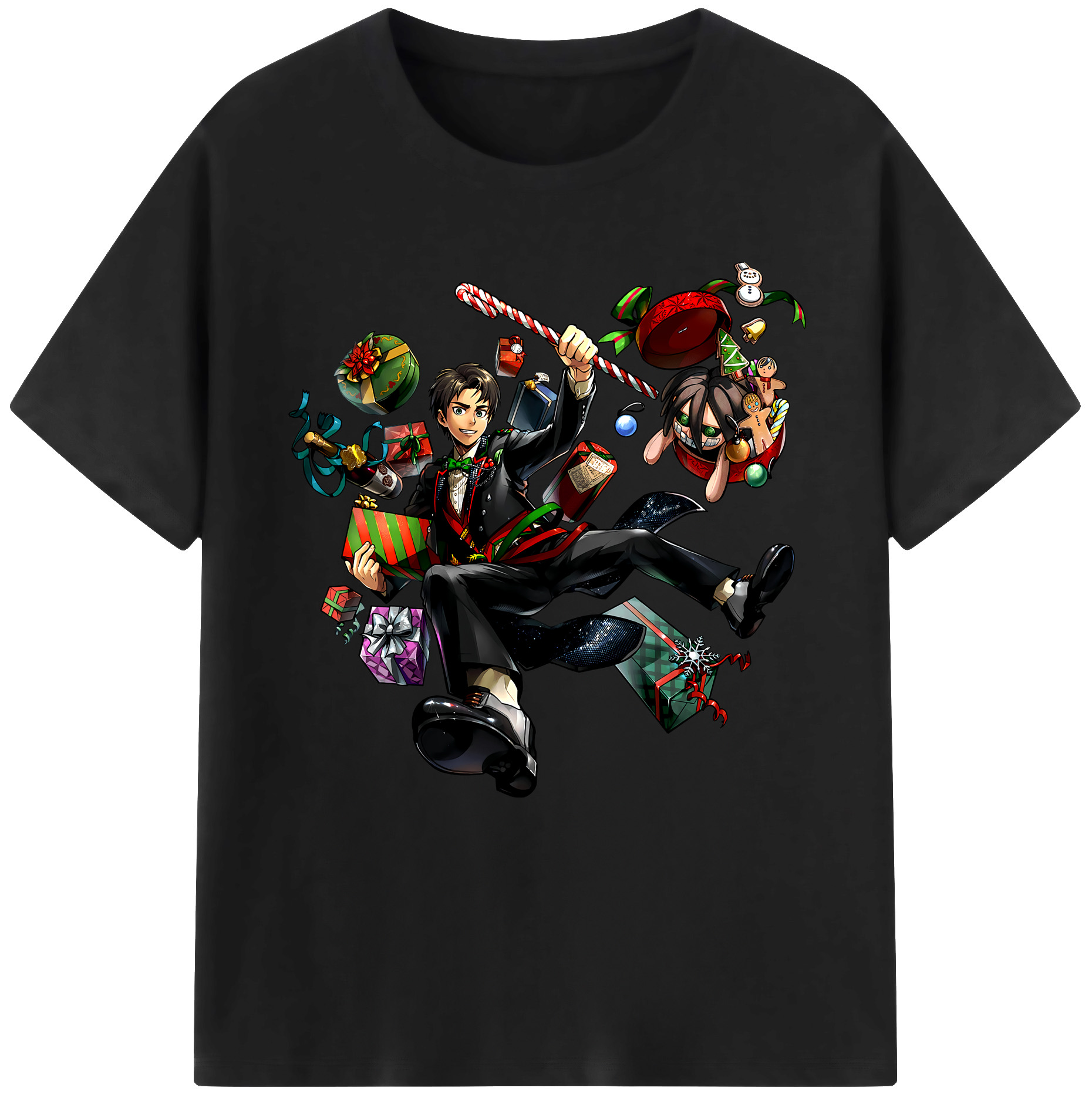 （画像用） 進撃の巨人 エレン･イェーガー Attack on Titan Eren Jäger レディースカジュアルプリントTシャツ（綿100％）