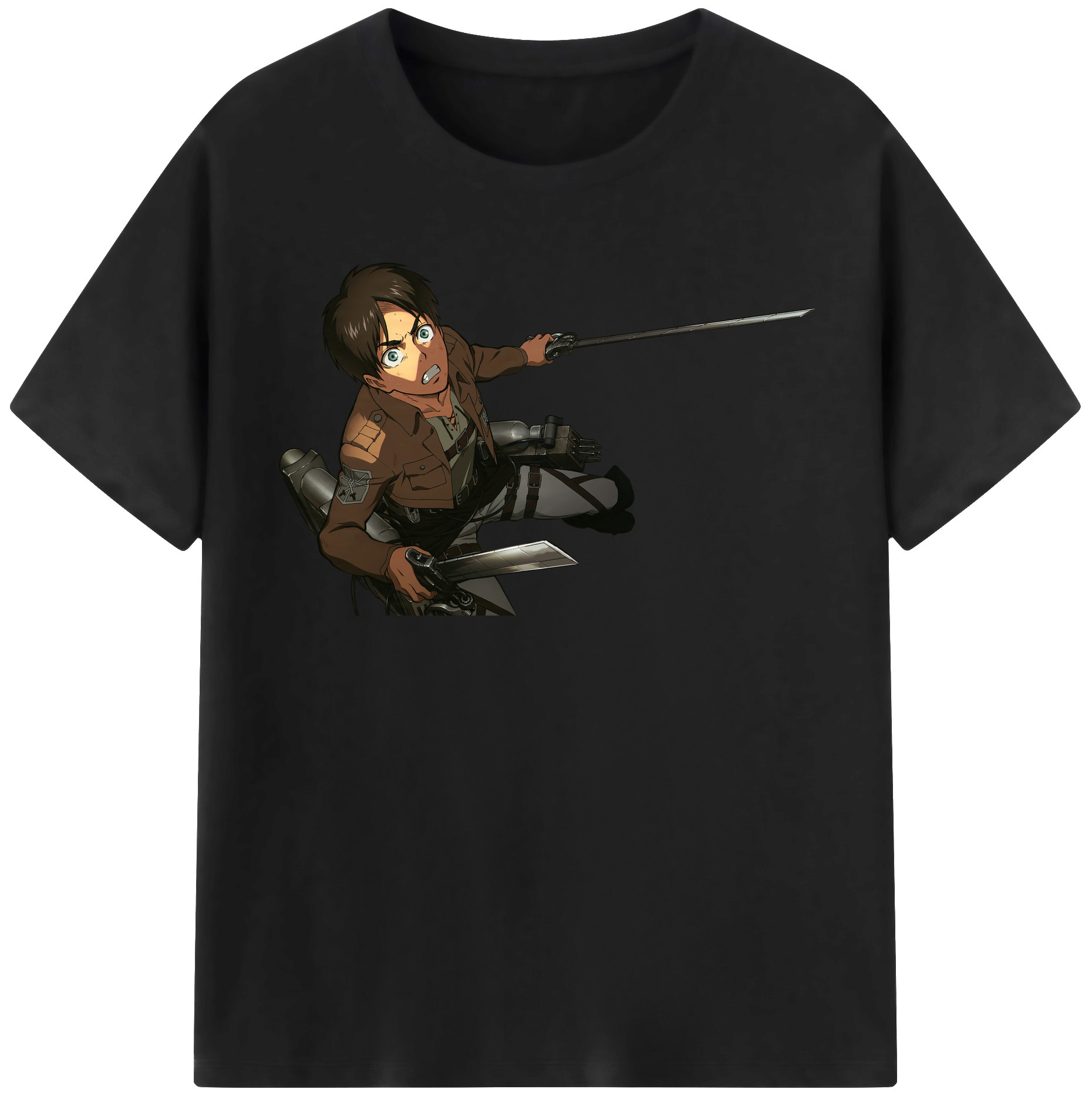 （画像用） 進撃の巨人 エレン･イェーガー Attack on Titan Eren Jäger レディースカジュアルプリントTシャツ（綿100％）
