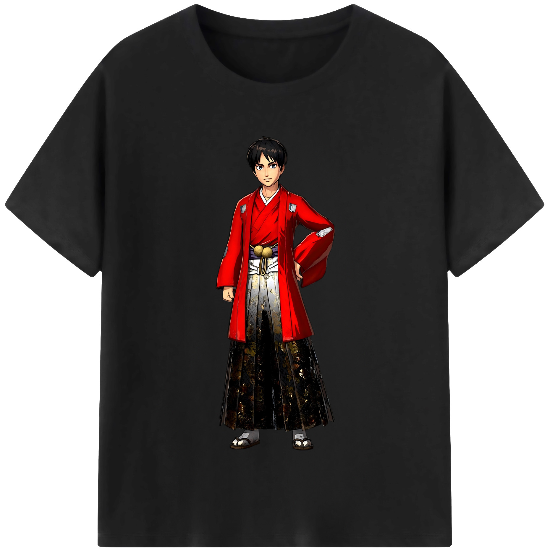（画像用） 進撃の巨人 エレン･イェーガー Attack on Titan Eren Jäger レディースカジュアルプリントTシャツ（綿100％）