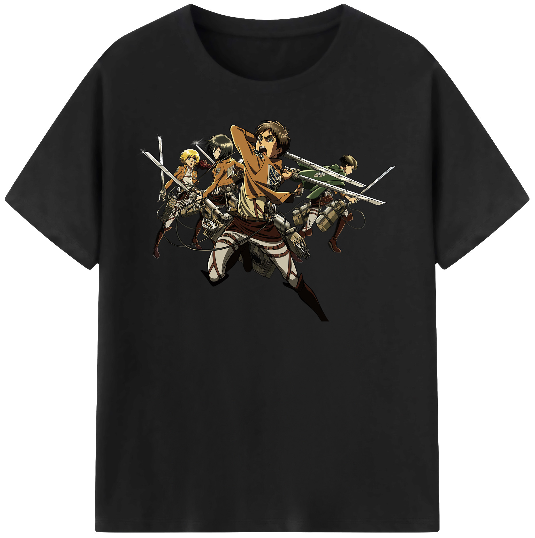 （画像用） 進撃の巨人 エレン･イェーガー Attack on Titan Eren Jäger レディースカジュアルプリントTシャツ（綿100％）