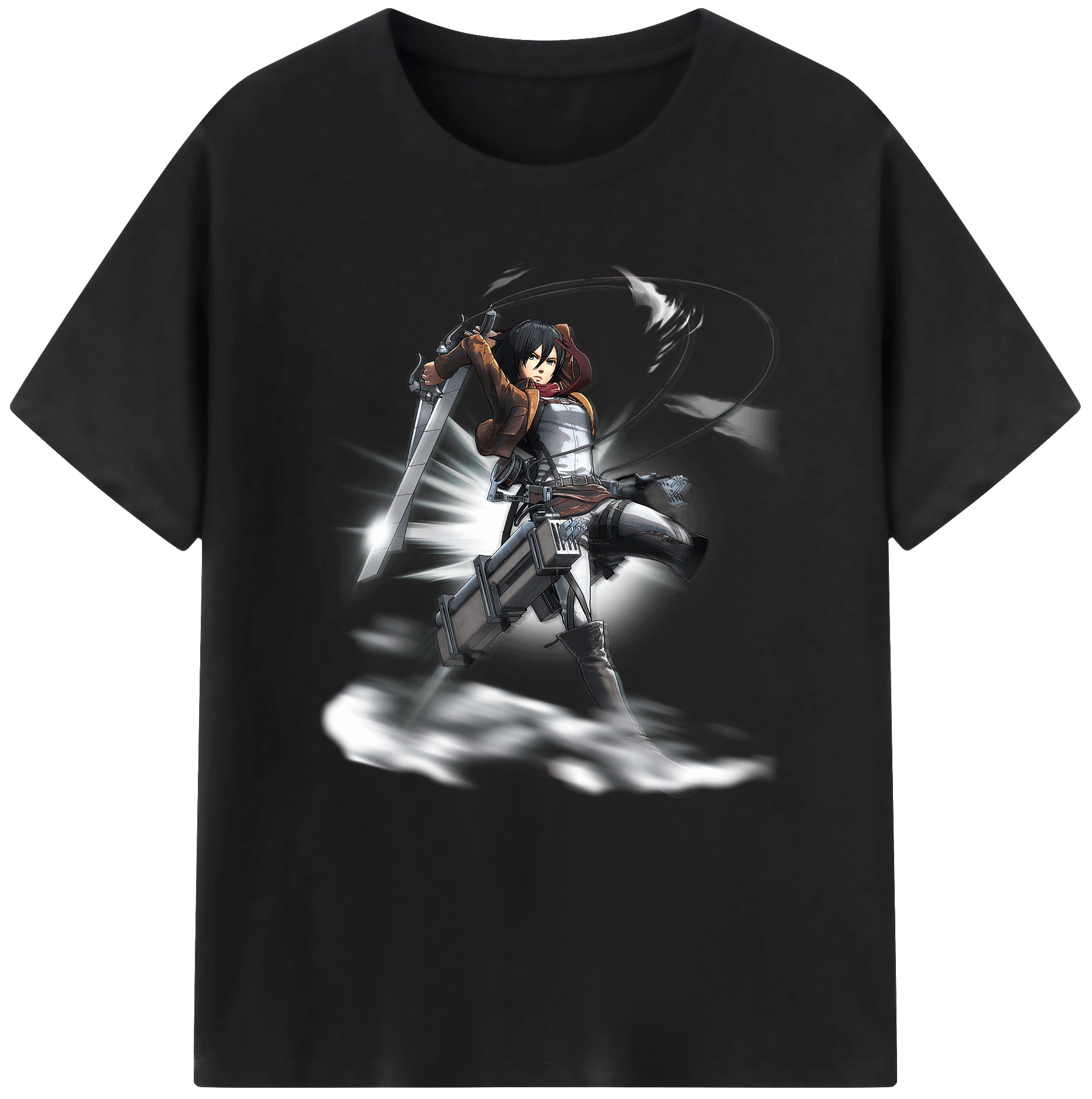 （画像用） 進撃の巨人 ミカサ·アッカーマン Attack on Titan Mikasa Ackerman レディースカジュアルプリントTシャツ（綿100％）