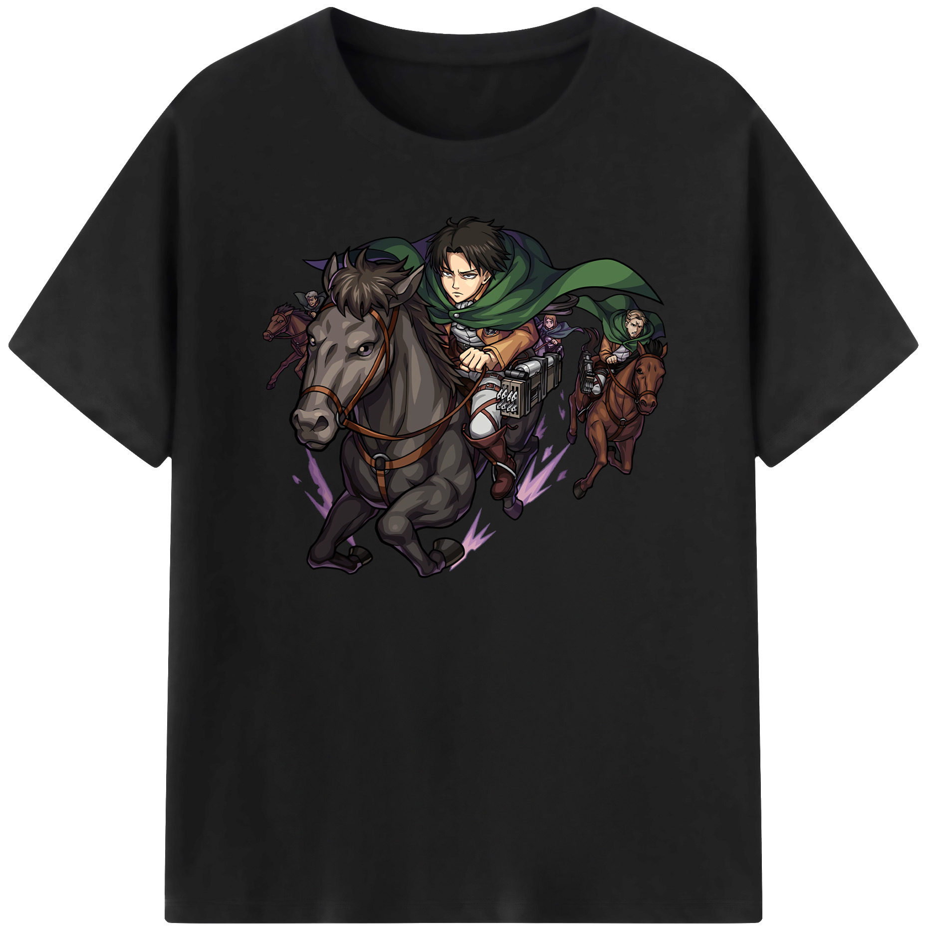 （画像用） 進撃の巨人 リヴァイ·アッカーマン Attack on Titan Levi Ackerman レディースカジュアルプリントTシャツ（綿100％）