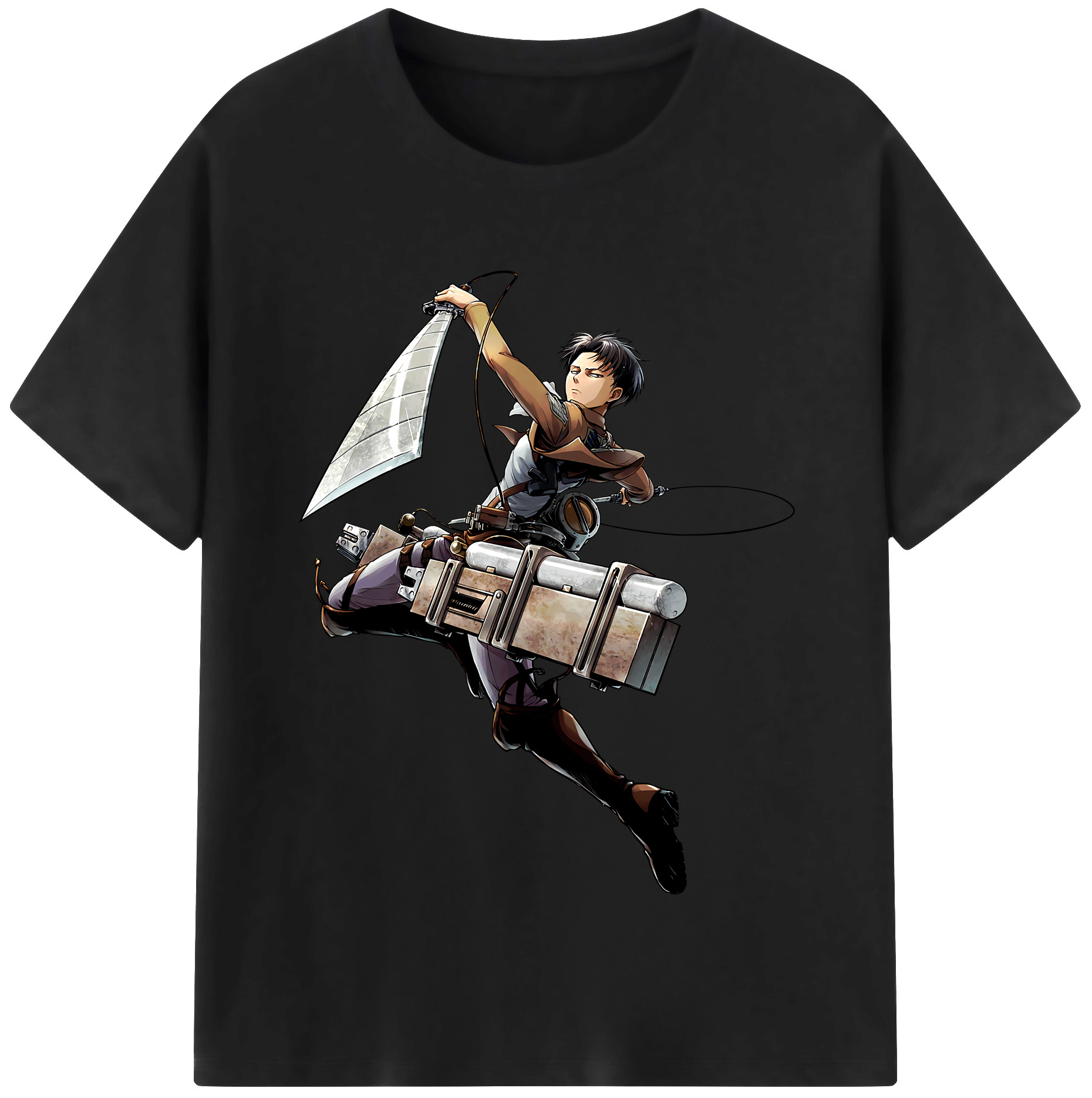 （画像用） 進撃の巨人 リヴァイ·アッカーマン Attack on Titan Levi Ackerman レディースカジュアルプリントTシャツ（綿100％）