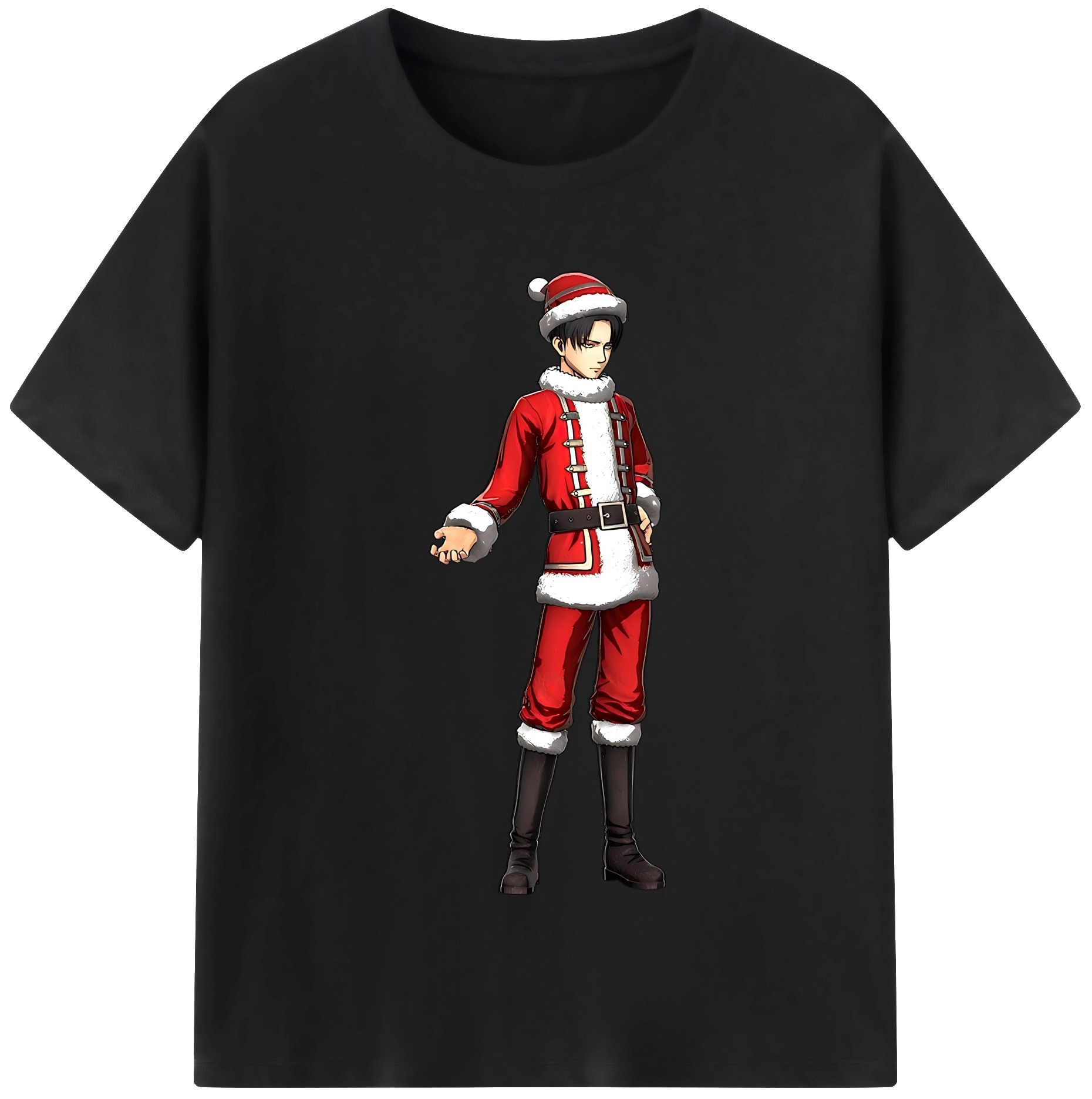 （画像用） 進撃の巨人 リヴァイ·アッカーマン Attack on Titan Levi Ackerman レディースカジュアルプリントTシャツ（綿100％）