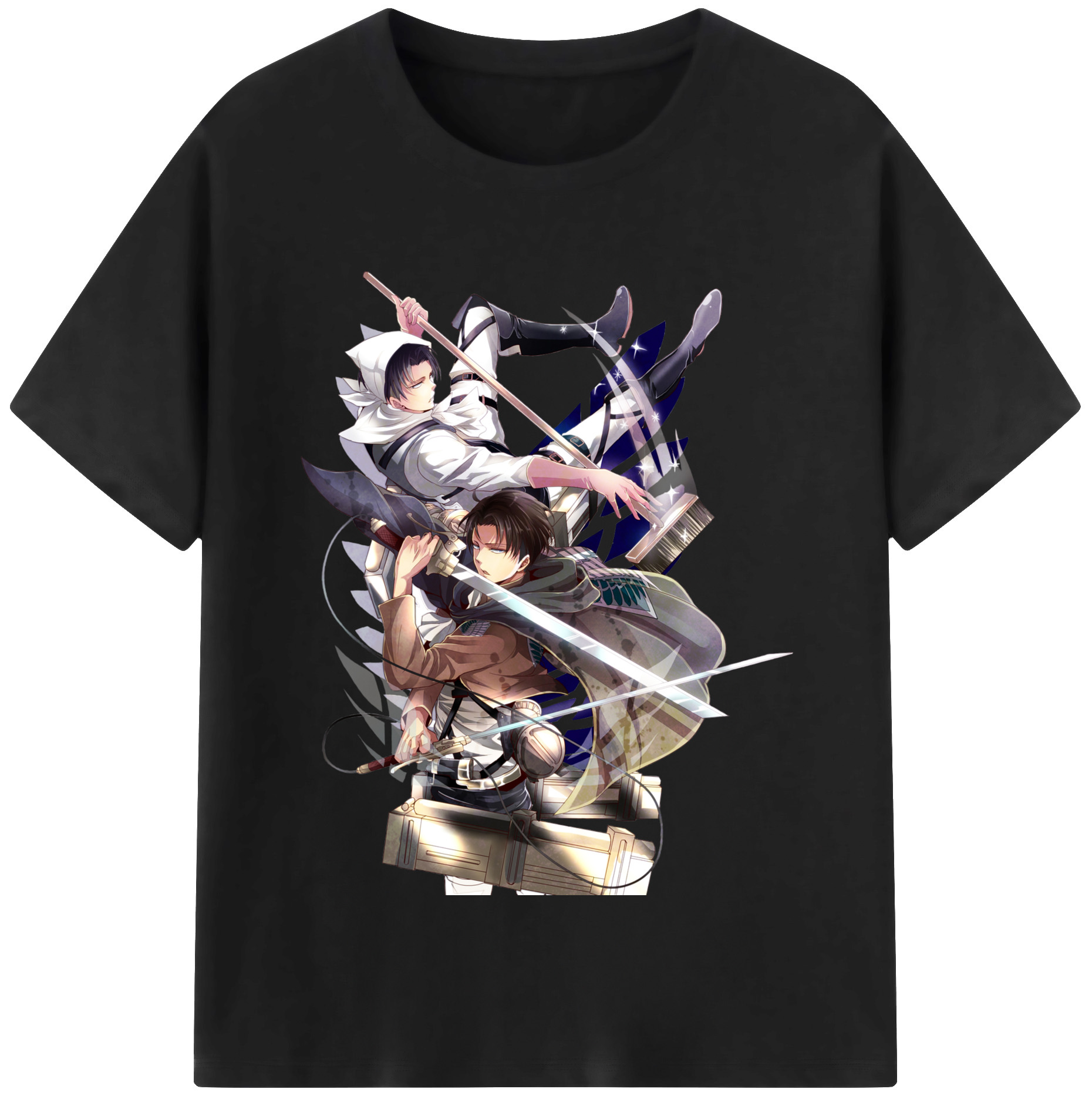 （画像用） 進撃の巨人 リヴァイ·アッカーマン Attack on Titan Levi Ackerman レディースカジュアルプリントTシャツ（綿100％）