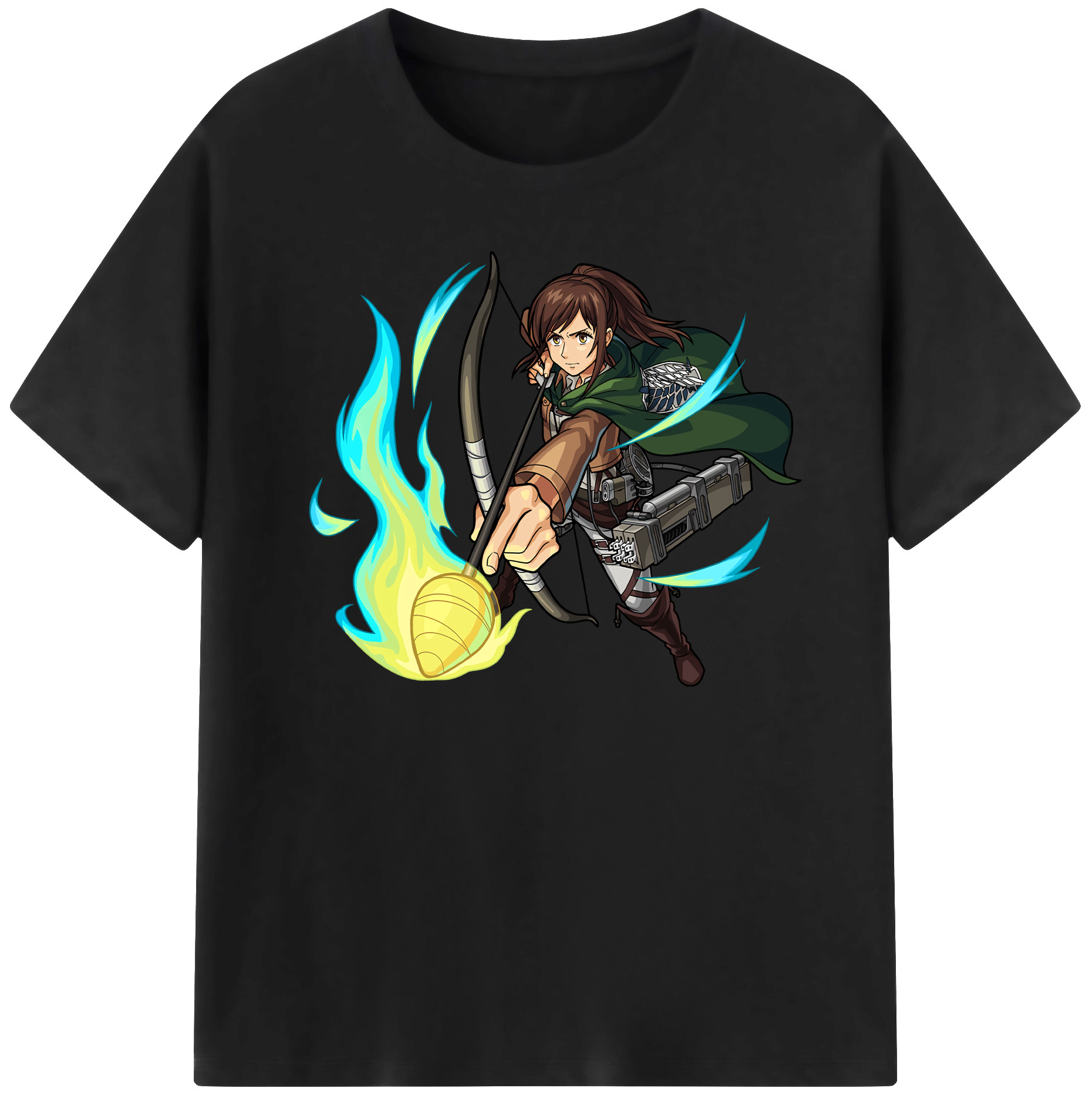 （画像用） 進撃の巨人 サシャ·ブラウス Attack on Titan Sasha Blaus レディースカジュアルプリントTシャツ（綿100％）