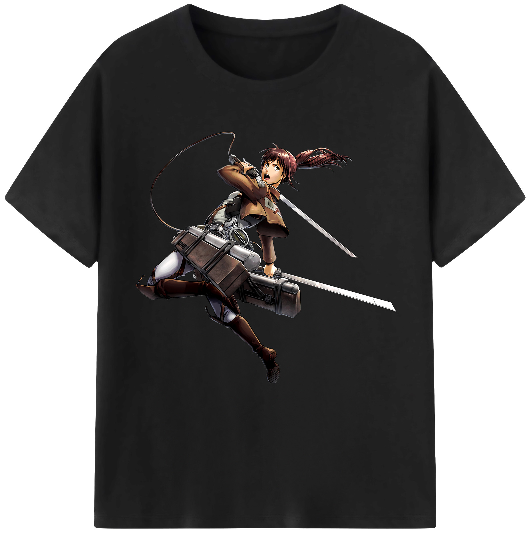 （画像用） 進撃の巨人 サシャ·ブラウス Attack on Titan Sasha Blaus レディースカジュアルプリントTシャツ（綿100％）