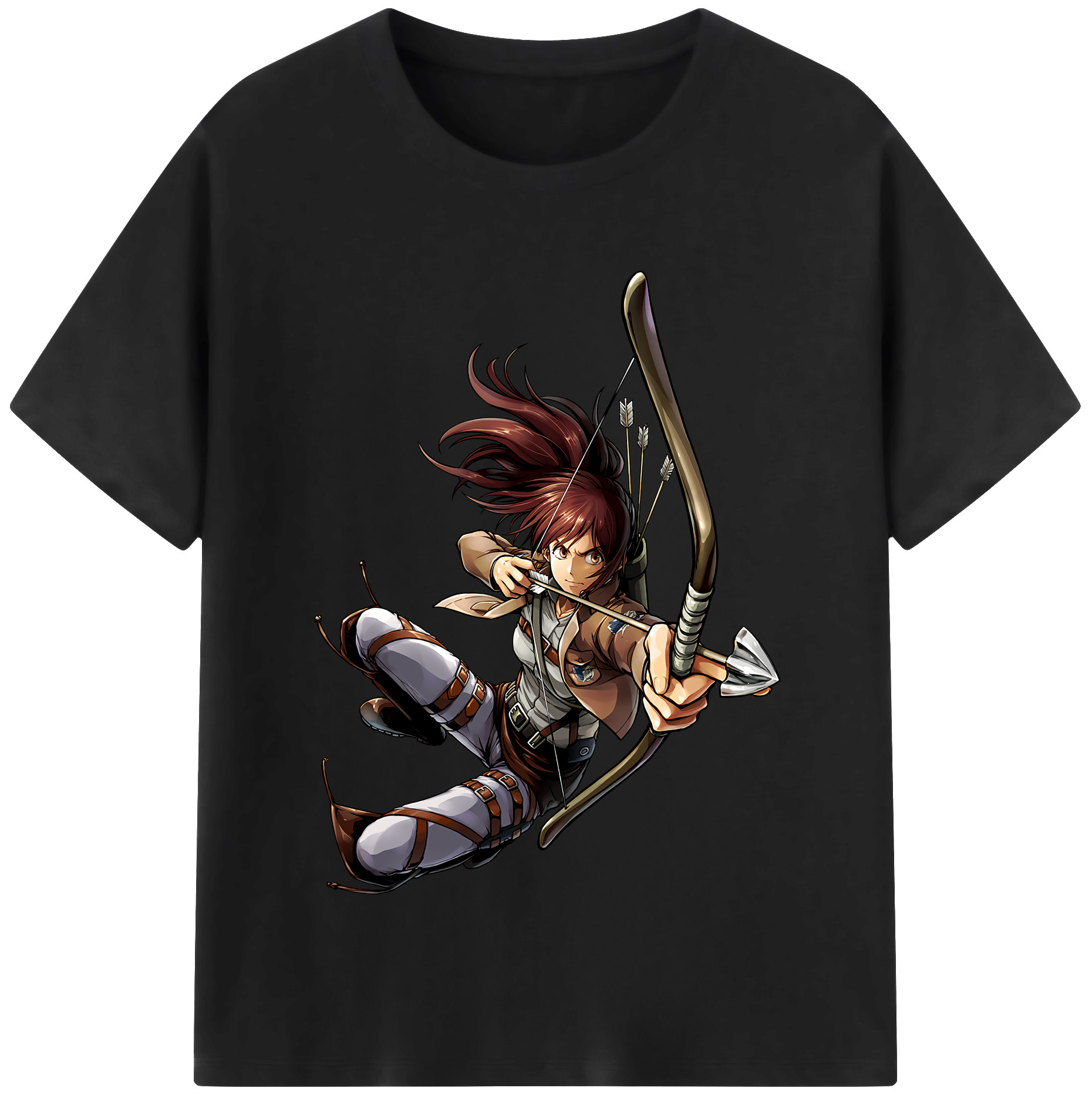 （画像用） 進撃の巨人 サシャ·ブラウス Attack on Titan Sasha Blaus レディースカジュアルプリントTシャツ（綿100％）
