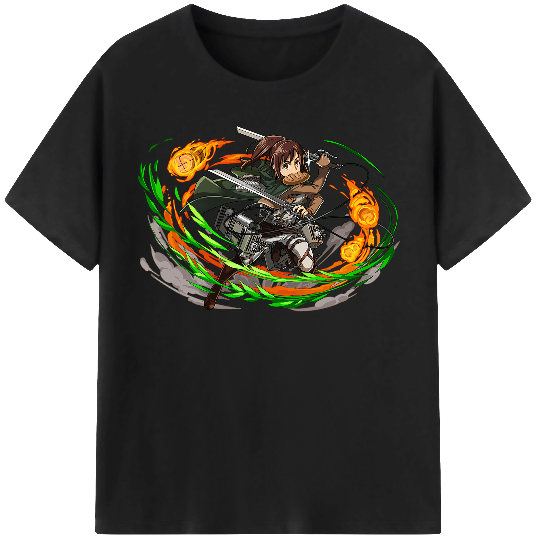 （画像用） 進撃の巨人 サシャ·ブラウス Attack on Titan Sasha Blaus レディースカジュアルプリントTシャツ（綿100％）