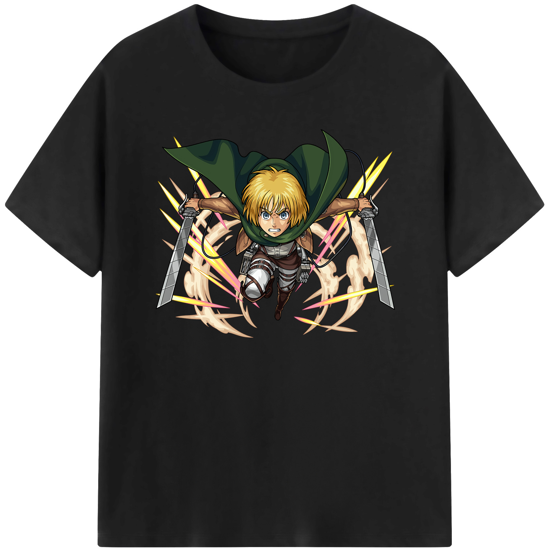 （画像用） 進撃の巨人 アルミン·アルレルト Attack on Titan Armin Arlert レディースカジュアルプリントTシャツ（綿100％）