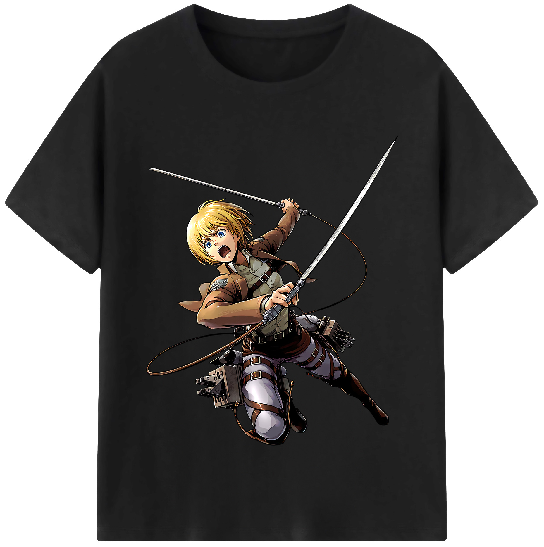 （画像用） 進撃の巨人 アルミン·アルレルト Attack on Titan Armin Arlert レディースカジュアルプリントTシャツ（綿100％）