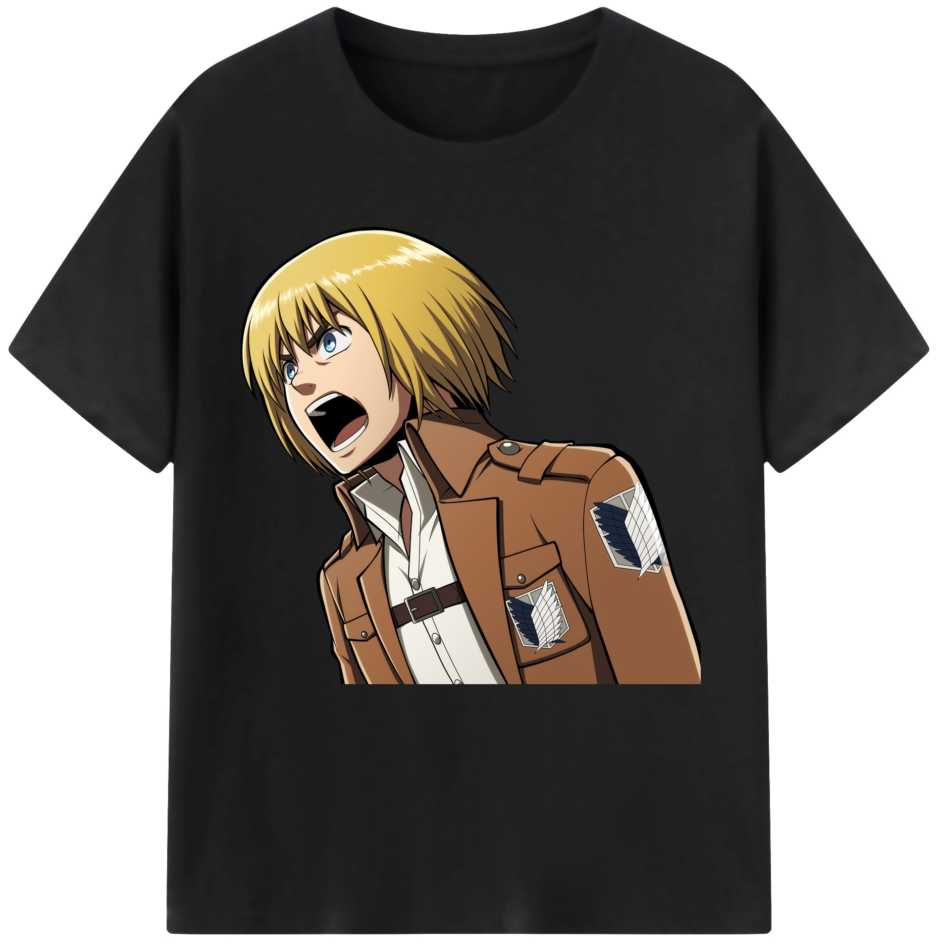 （画像用） 進撃の巨人 アルミン·アルレルト Attack on Titan Armin Arlert レディースカジュアルプリントTシャツ（綿100％）