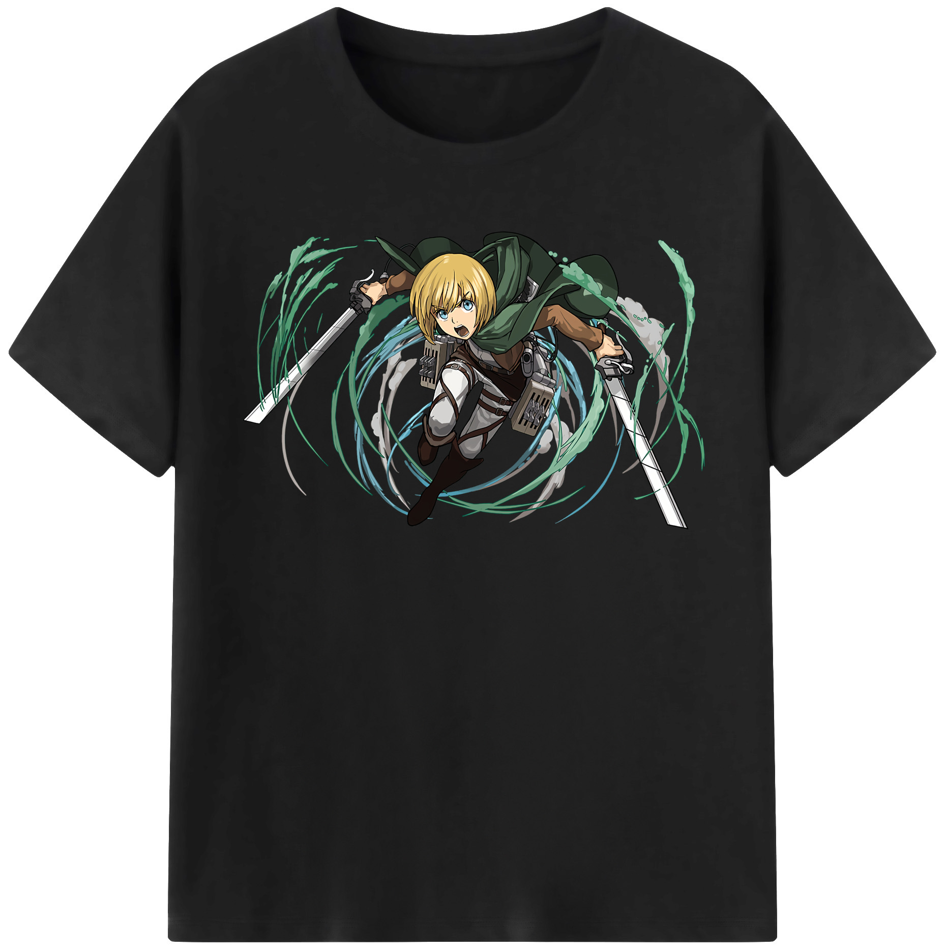 （画像用） 進撃の巨人 アルミン·アルレルト Attack on Titan Armin Arlert レディースカジュアルプリントTシャツ（綿100％）
