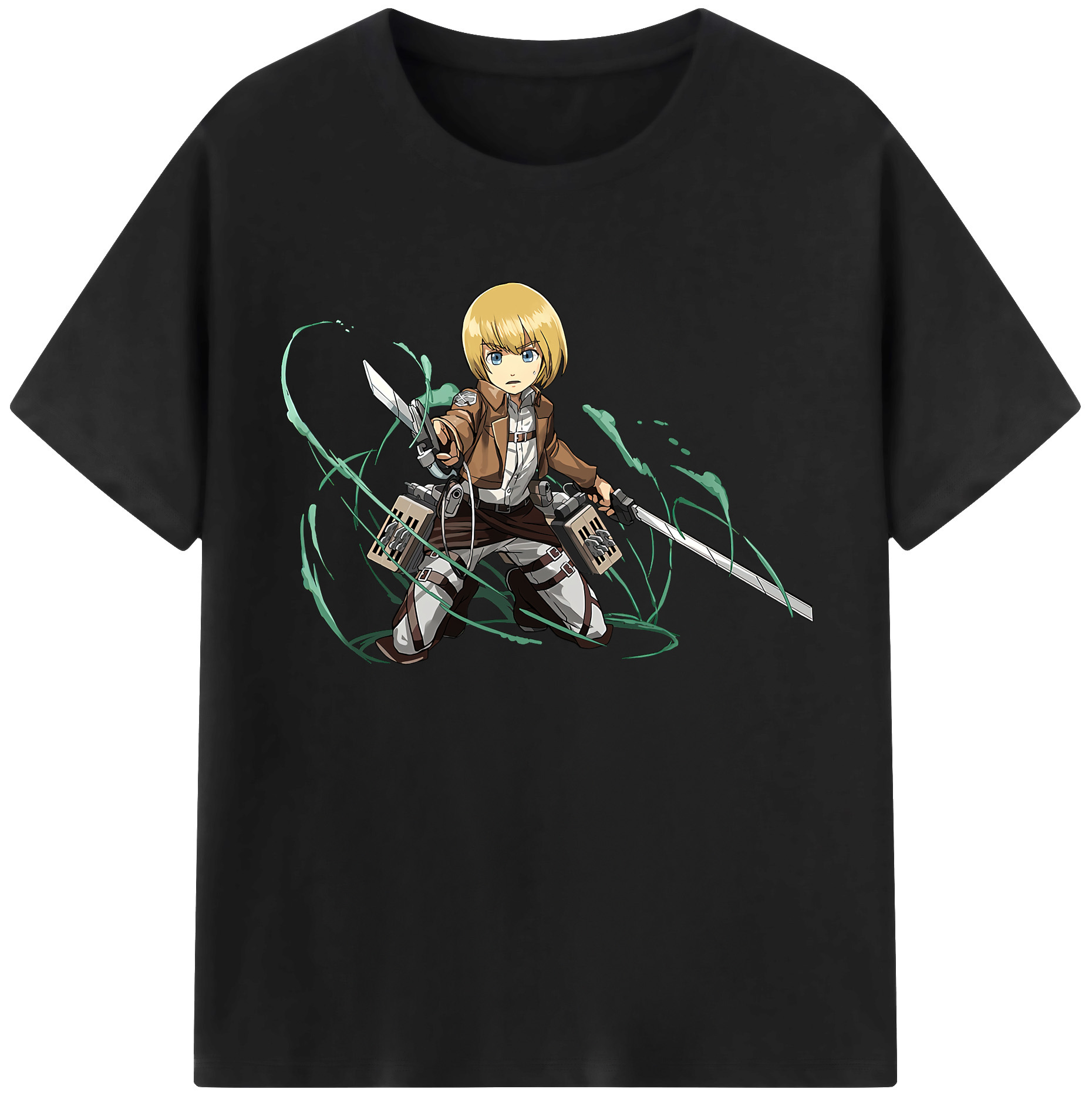（画像用） 進撃の巨人 アルミン·アルレルト Attack on Titan Armin Arlert レディースカジュアルプリントTシャツ（綿100％）