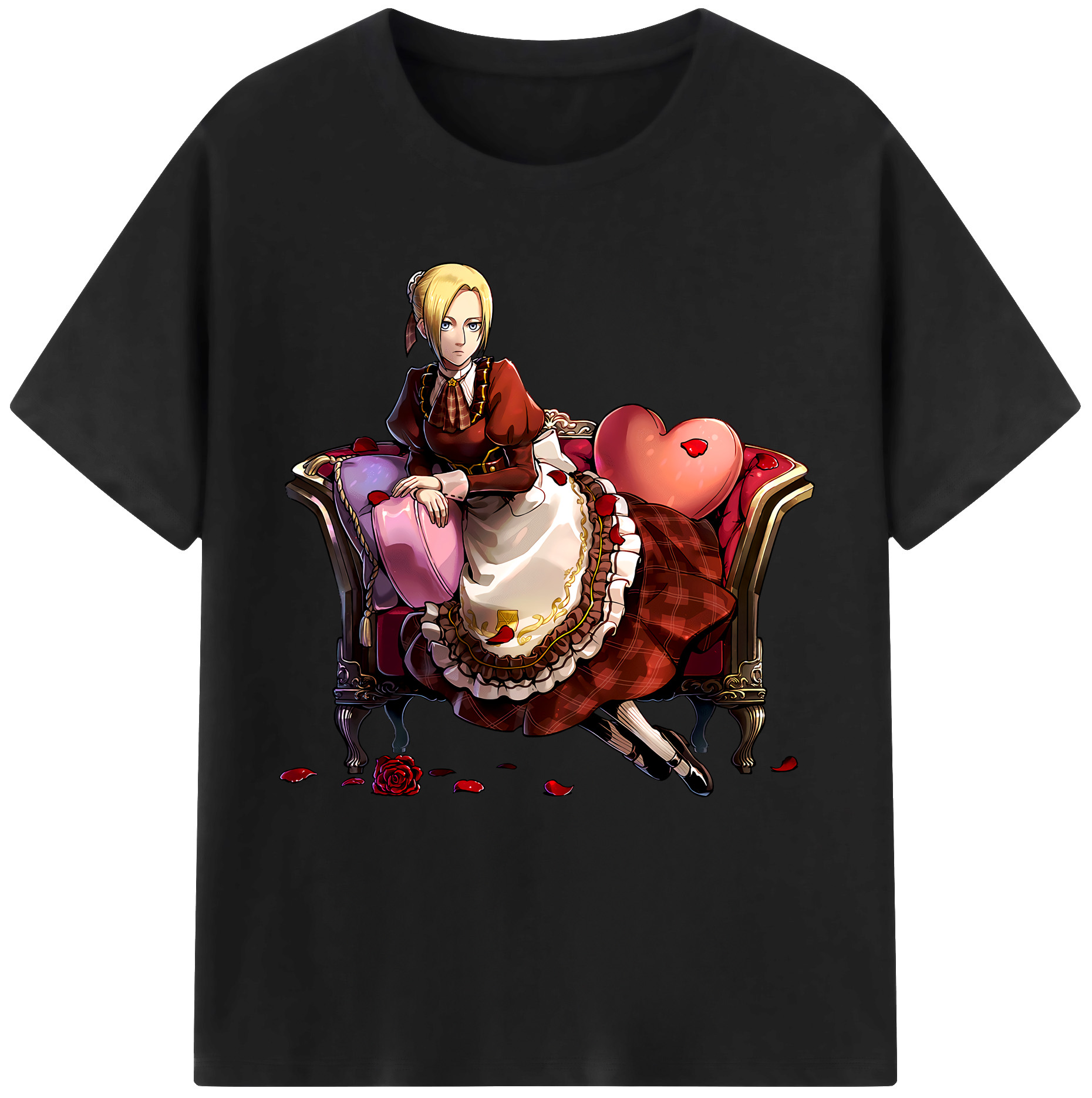 （画像用） 進撃の巨人 アニ・レオンハート Attack on Titan Annie Leonhart レディースカジュアルプリントTシャツ（綿100％）