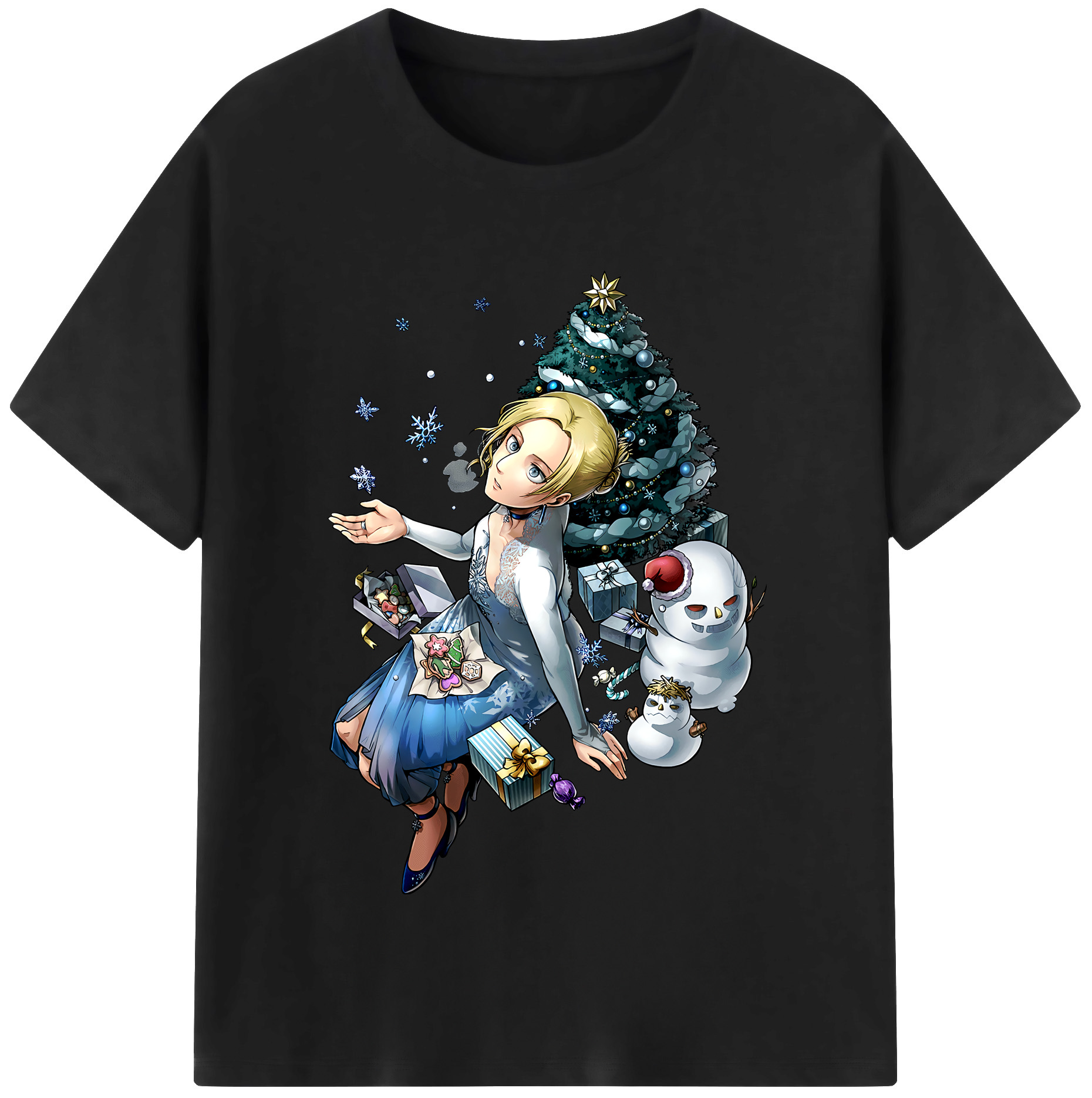 （画像用） 進撃の巨人 アニ・レオンハート Attack on Titan Annie Leonhart レディースカジュアルプリントTシャツ（綿100％）