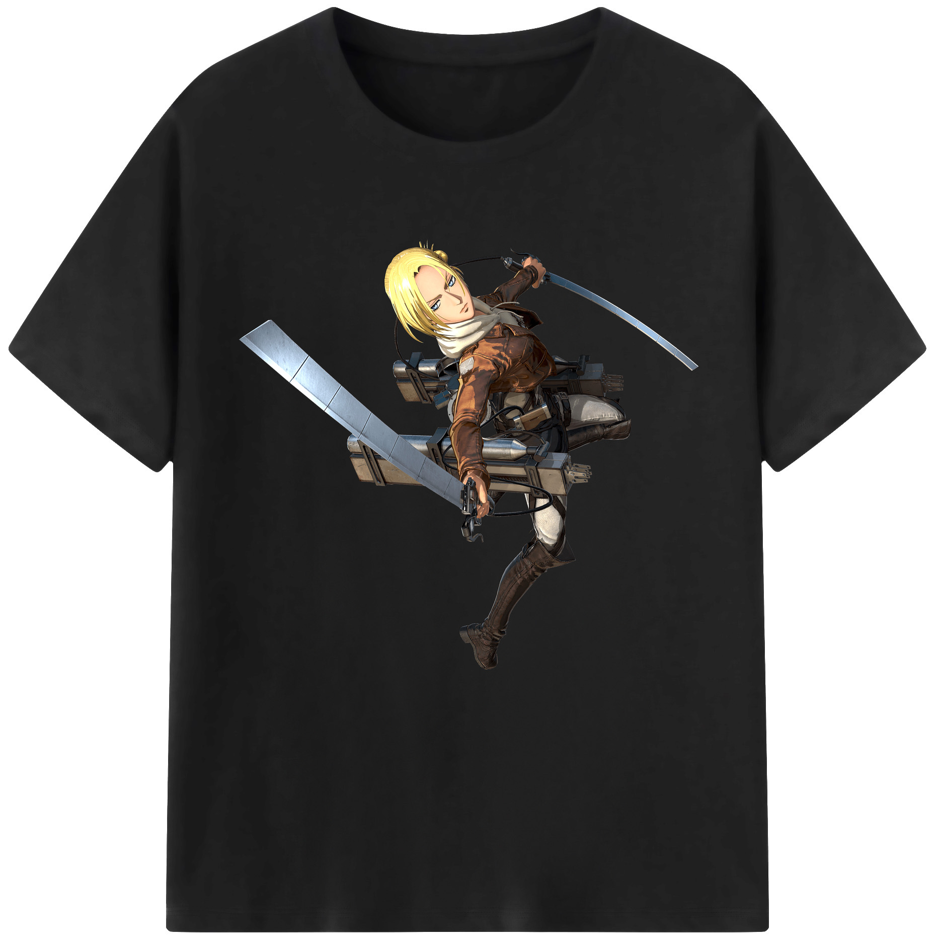 （画像用） 進撃の巨人 アニ・レオンハート Attack on Titan Annie Leonhart レディースカジュアルプリントTシャツ（綿100％）