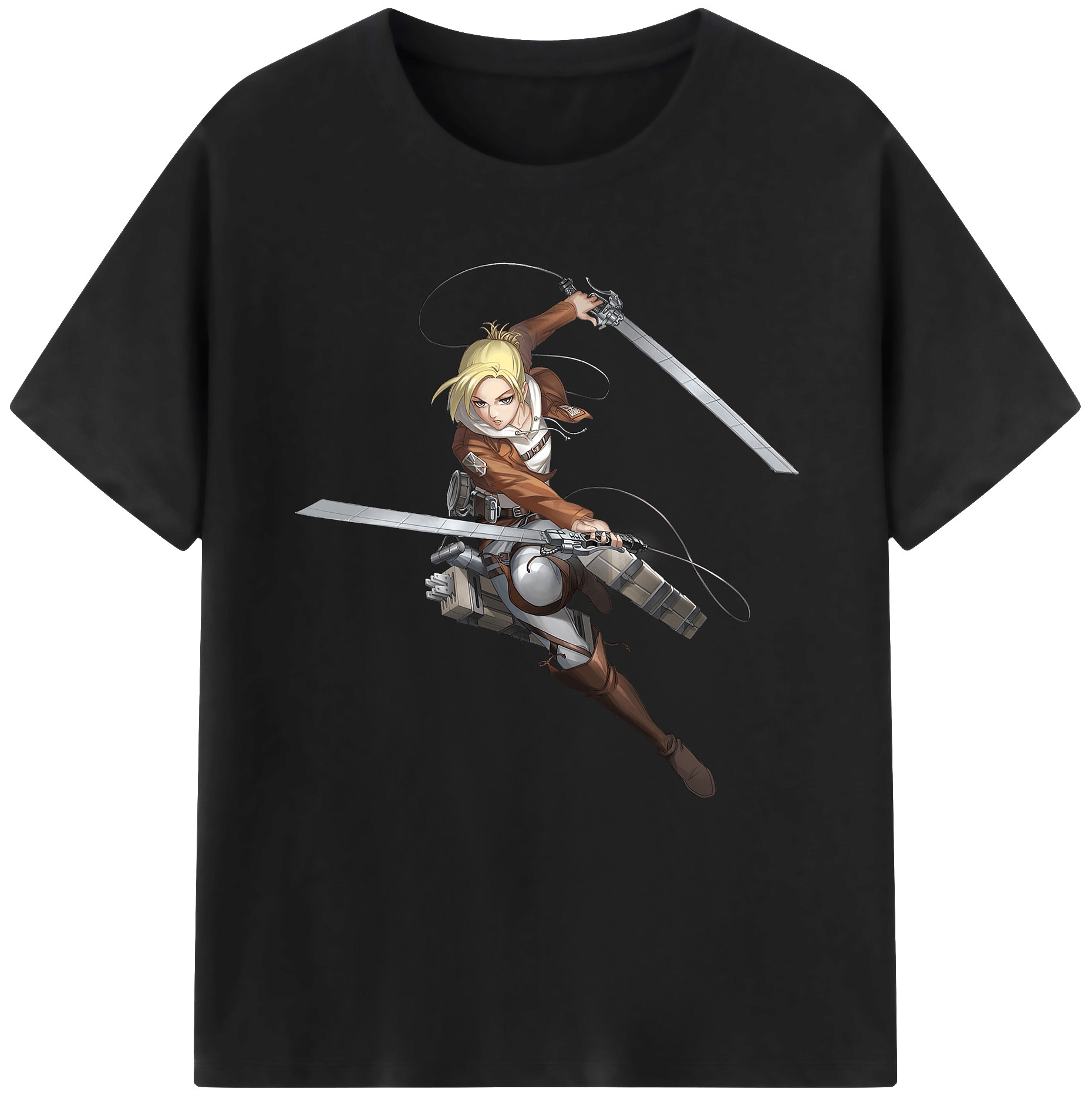 （画像用） 進撃の巨人 アニ・レオンハート Attack on Titan Annie Leonhart レディースカジュアルプリントTシャツ（綿100％）