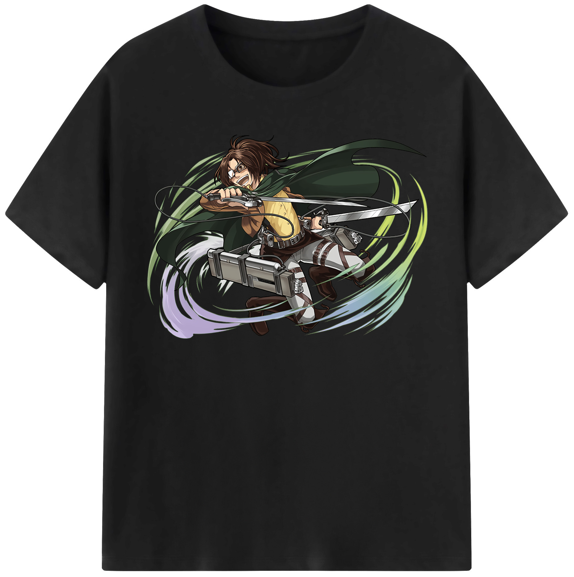 （画像用） 進撃の巨人 ハンジ·ゾエ Attack on Titan Hanji Zoe レディースカジュアルプリントTシャツ（綿100％）