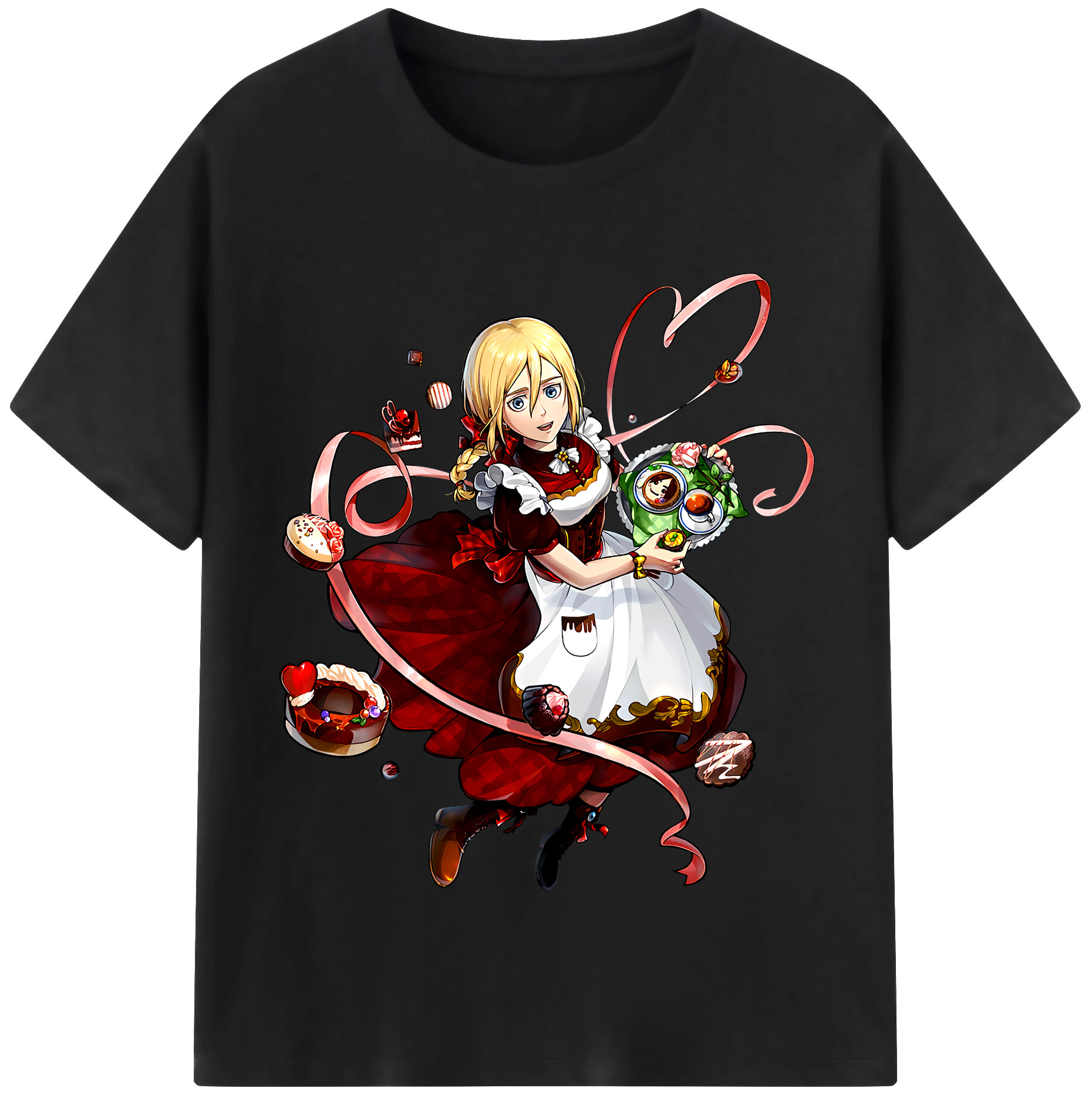 （画像用） 進撃の巨人 クリスタ·レンズ Attack on Titan Christa Lenz レディースカジュアルプリントTシャツ（綿100％）