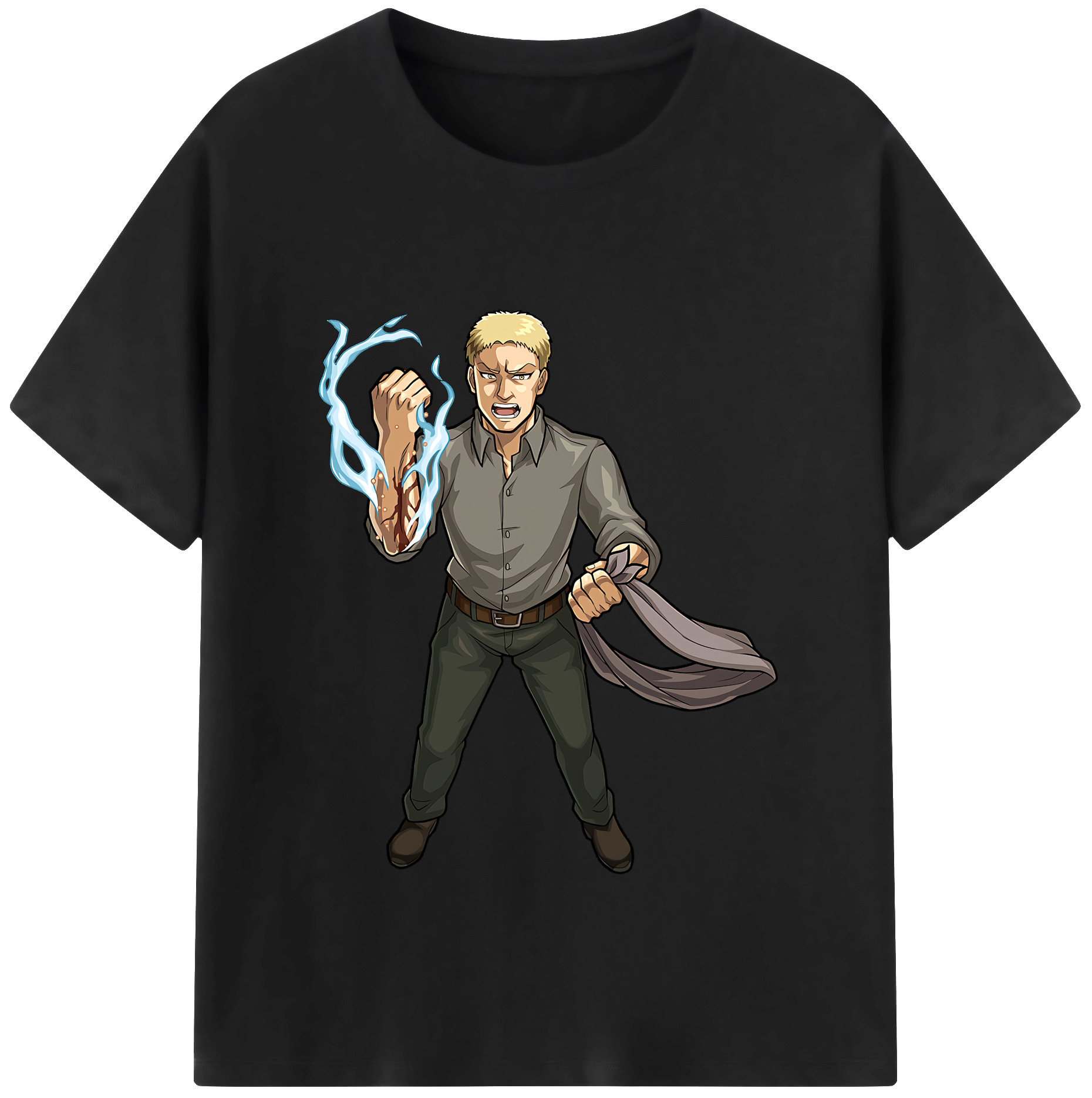 （画像用） 進撃の巨人 ライナー・ブラウン Attack on Titan Reiner Braun レディースカジュアルプリントTシャツ（綿100％）