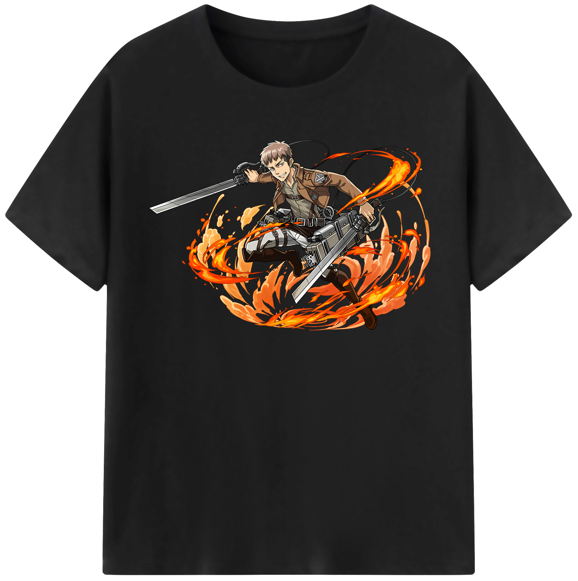 （画像用） 進撃の巨人 ジャン・キルシュタイン Attack on Titan Jean Kirstein レディースカジュアルプリントTシャツ（綿100％）