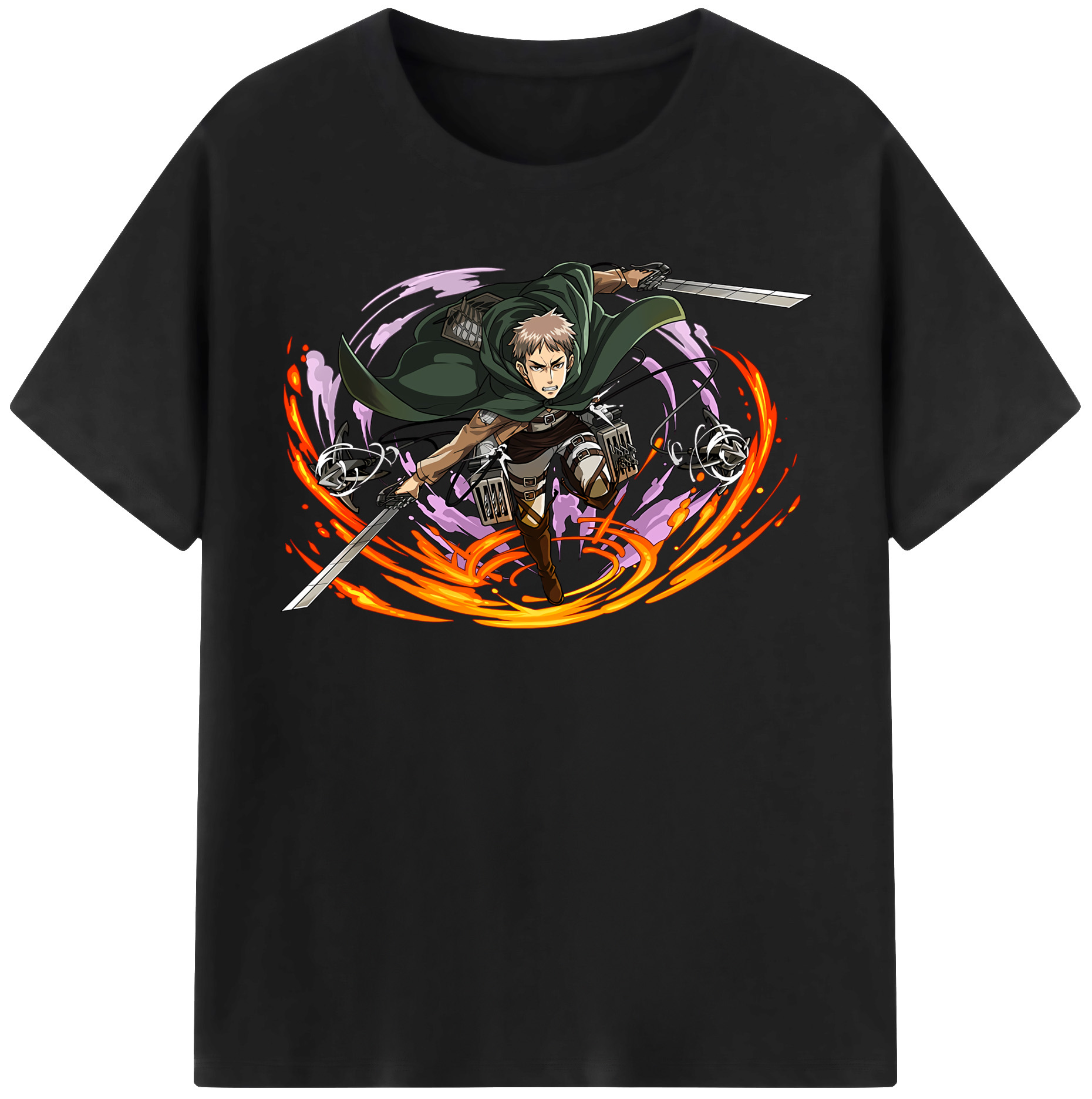 （画像用） 進撃の巨人 ジャン・キルシュタイン Attack on Titan Jean Kirstein レディースカジュアルプリントTシャツ（綿100％）