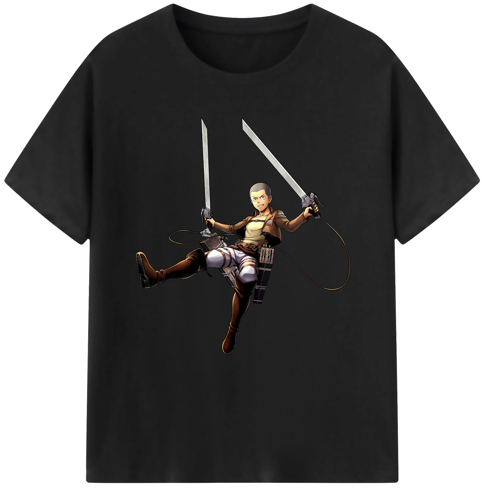 （画像用） 進撃の巨人 コニー·スプリンガー Attack on Titan Connie Springer レディースカジュアルプリントTシャツ（綿100％）