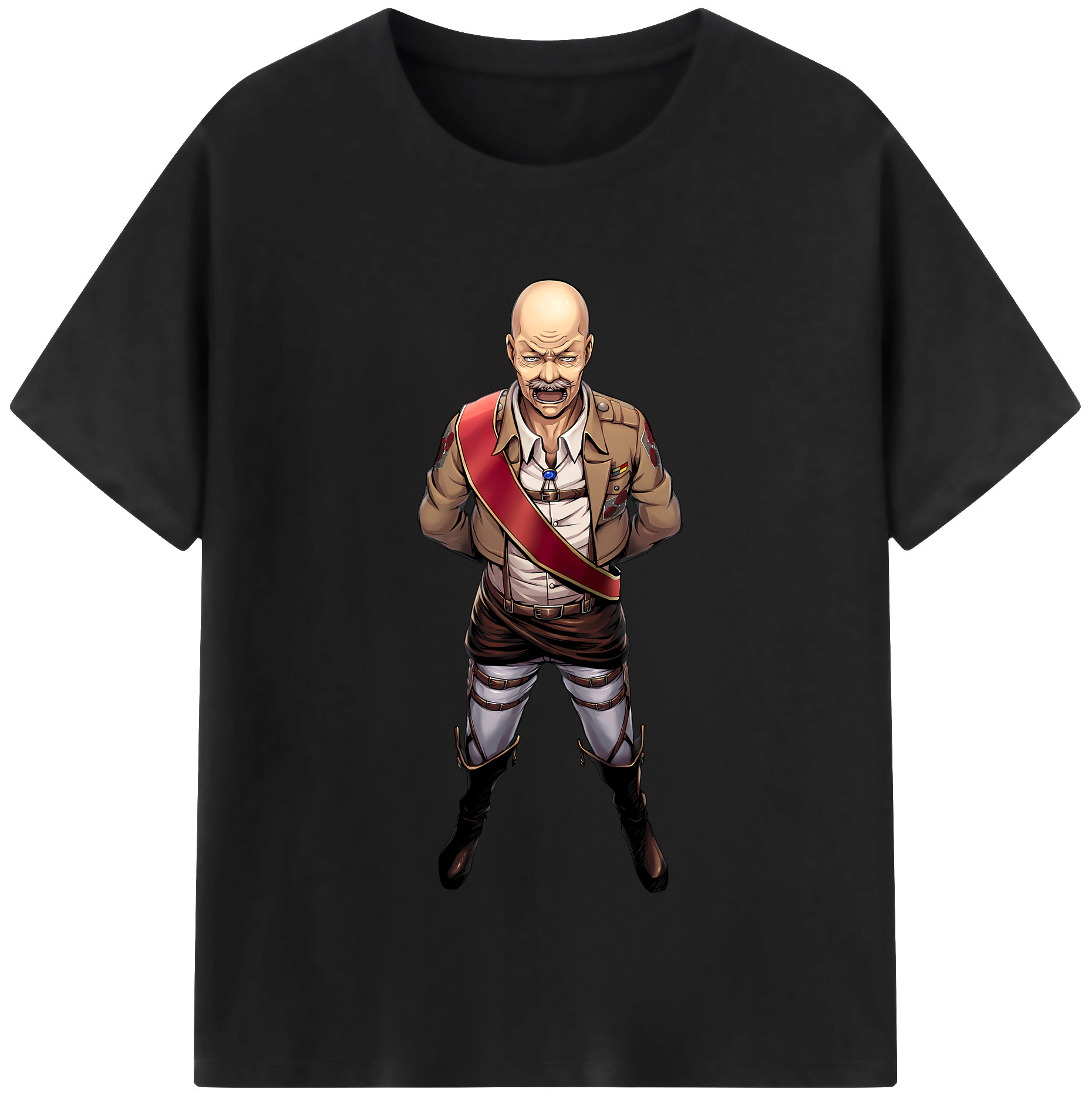（画像用） 進撃の巨人 ドット·ピクシス Attack on Titan Dot Pixis レディースカジュアルプリントTシャツ（綿100％）