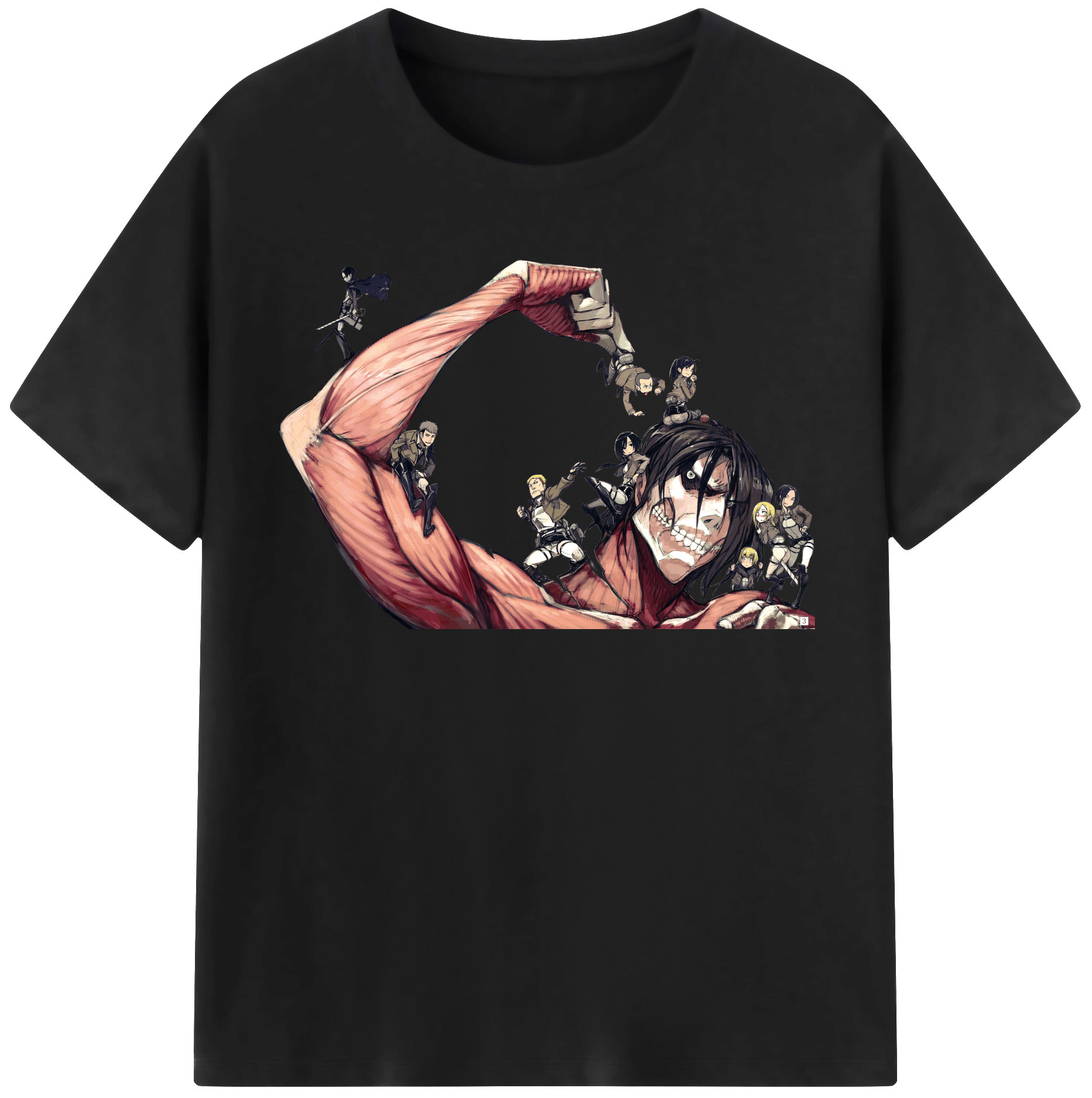 （画像用） 進撃の巨人 Attack on Titan レディースカジュアルプリントTシャツ（綿100％）