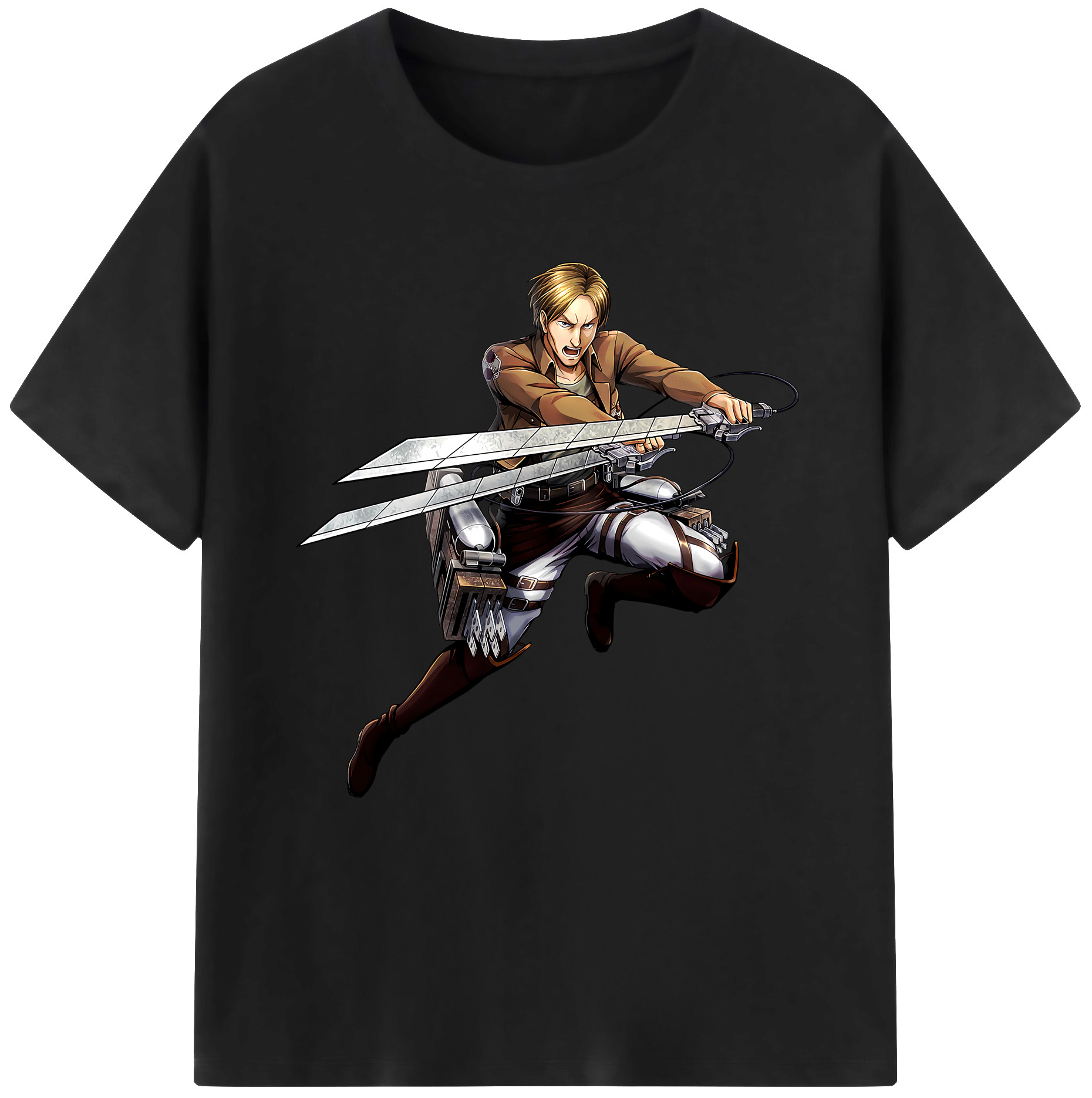 （画像用） 進撃の巨人 Attack on Titan レディースカジュアルプリントTシャツ（綿100％）
