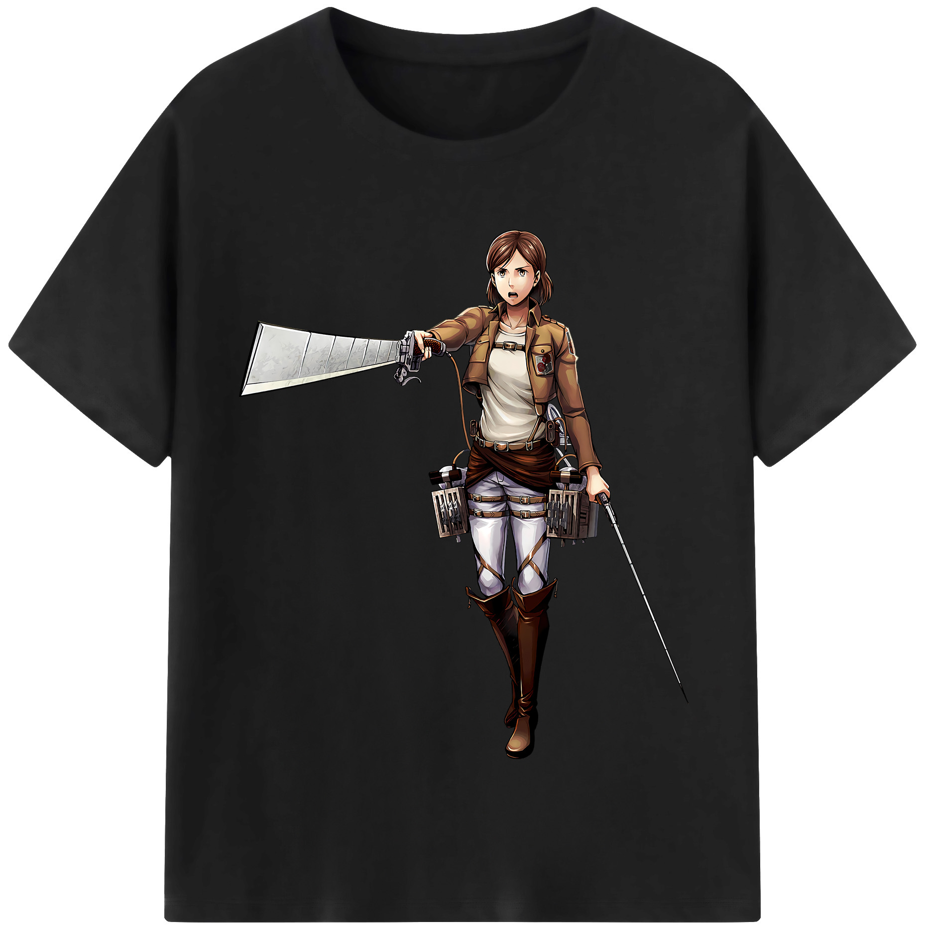 （画像用） 進撃の巨人 Attack on Titan レディースカジュアルプリントTシャツ（綿100％）