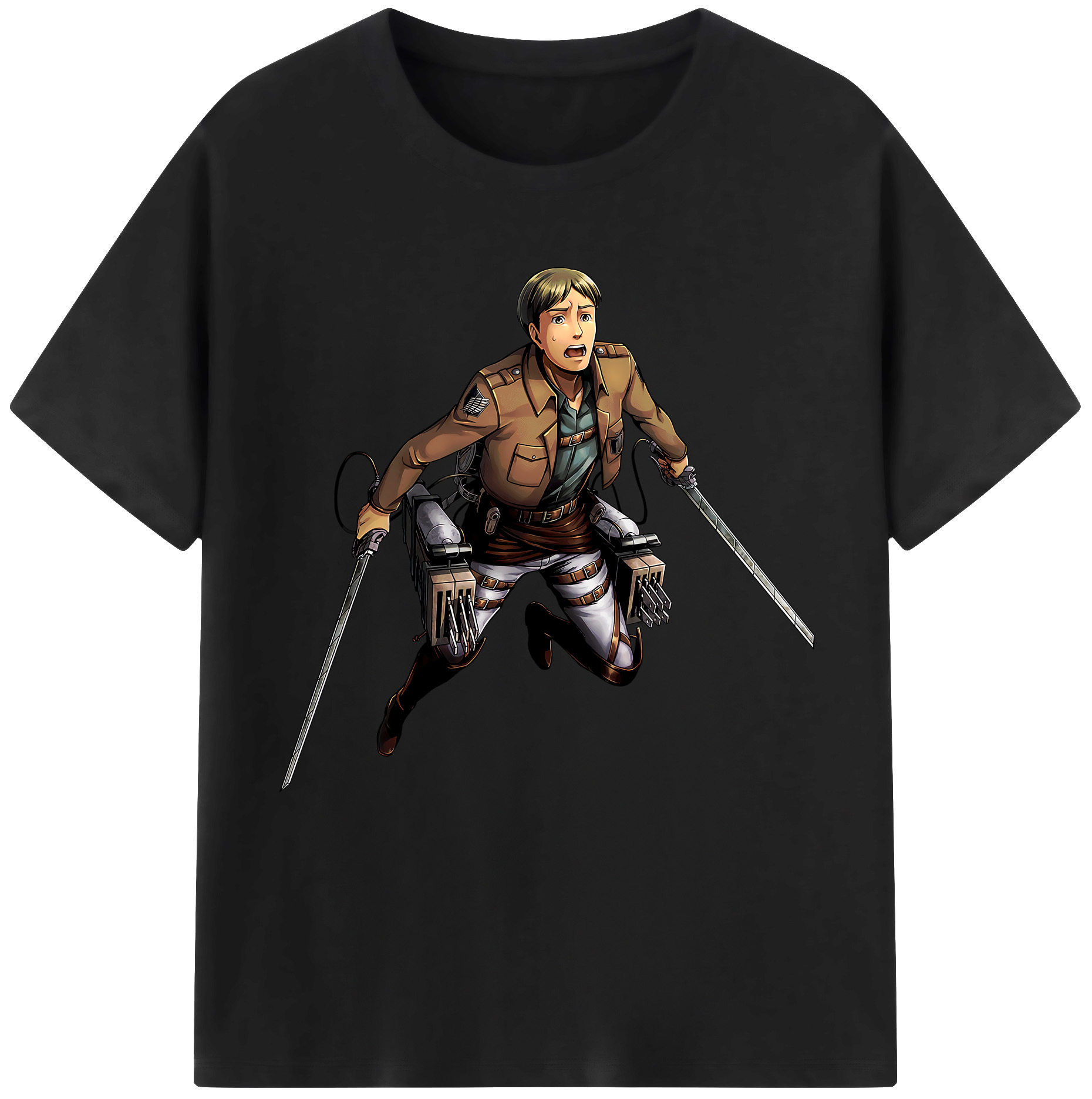 （画像用） 進撃の巨人 Attack on Titan レディースカジュアルプリントTシャツ（綿100％）