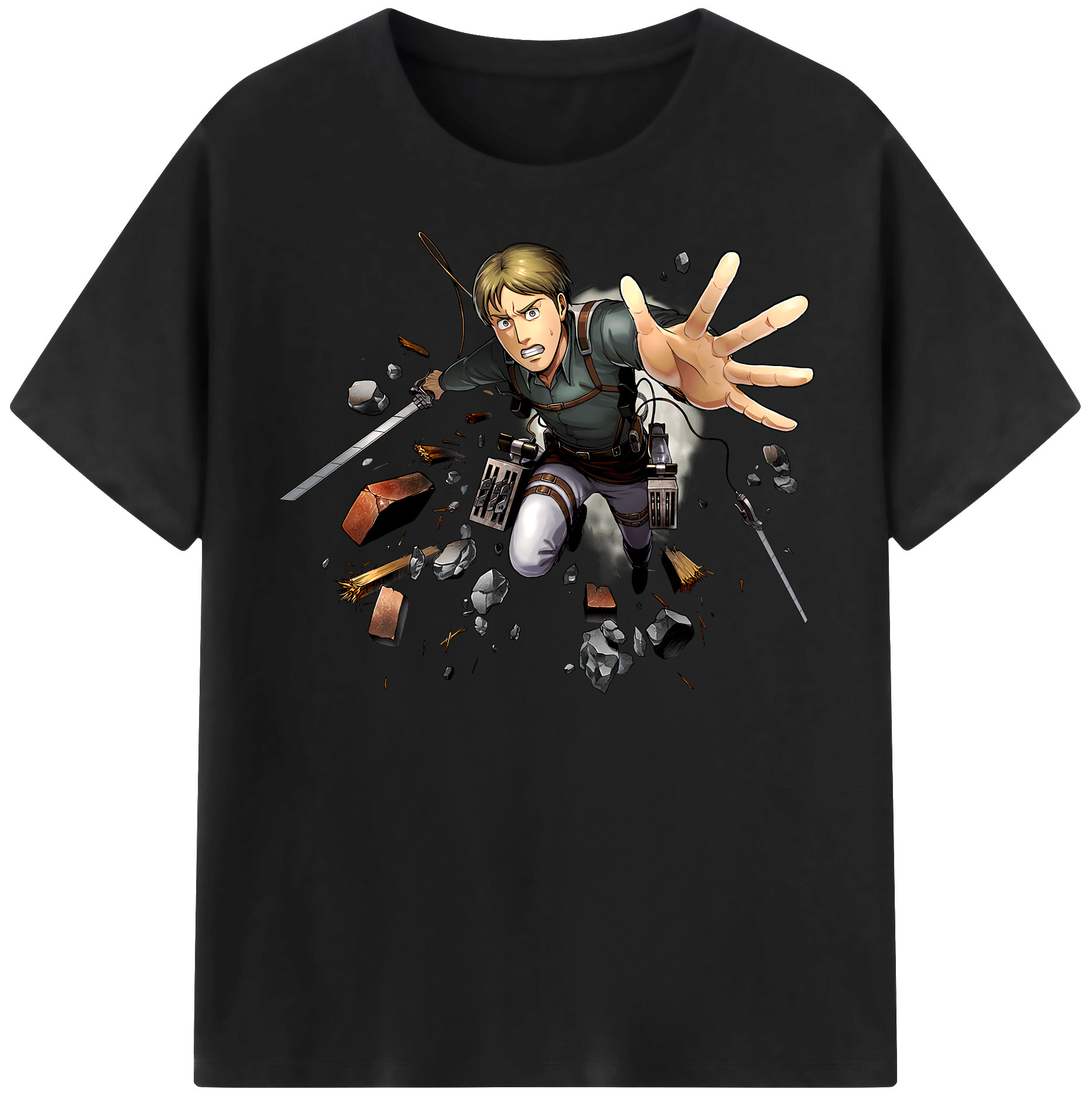 （画像用） 進撃の巨人 Attack on Titan レディースカジュアルプリントTシャツ（綿100％）
