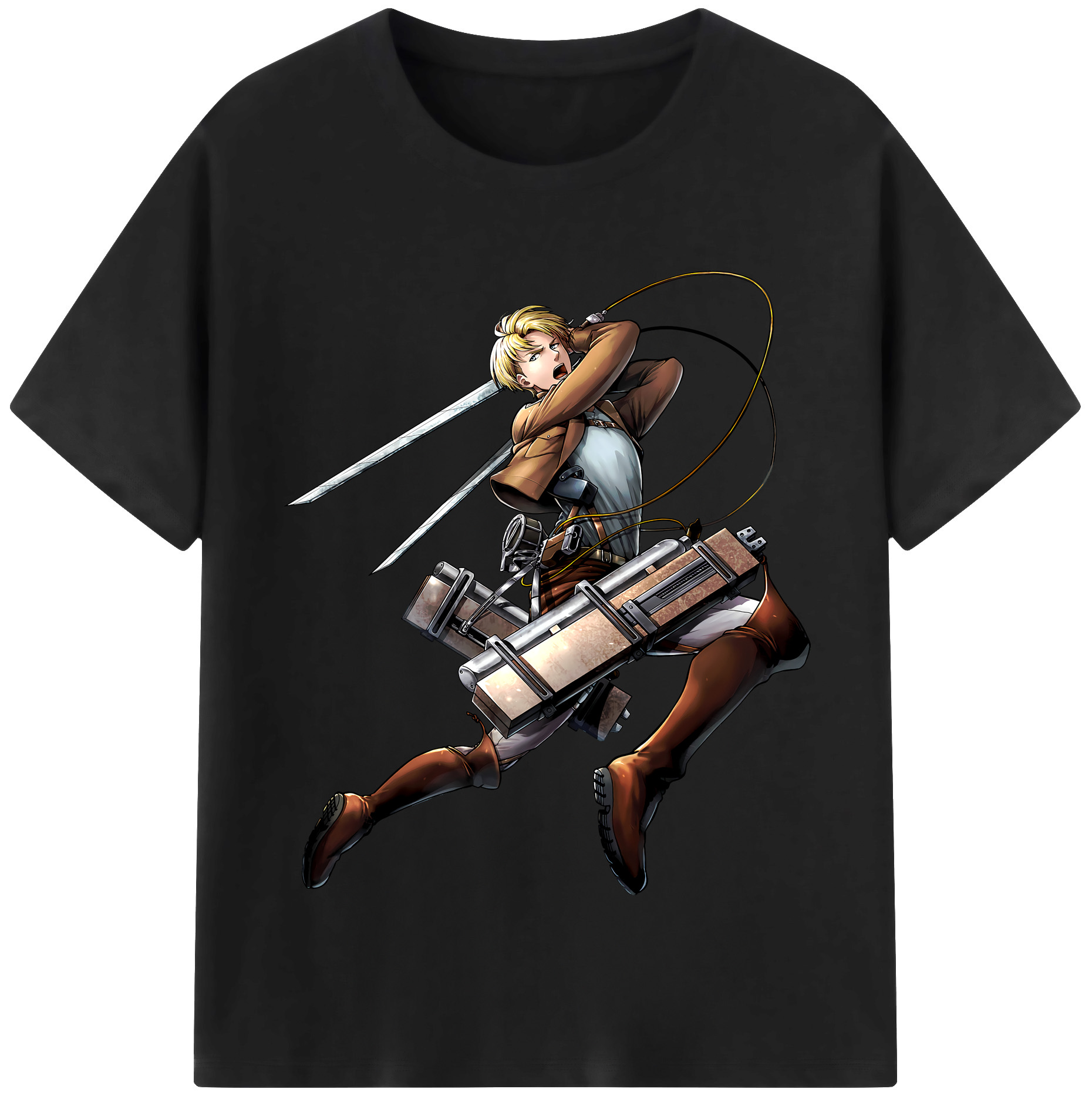 （画像用） 進撃の巨人 Attack on Titan レディースカジュアルプリントTシャツ（綿100％）