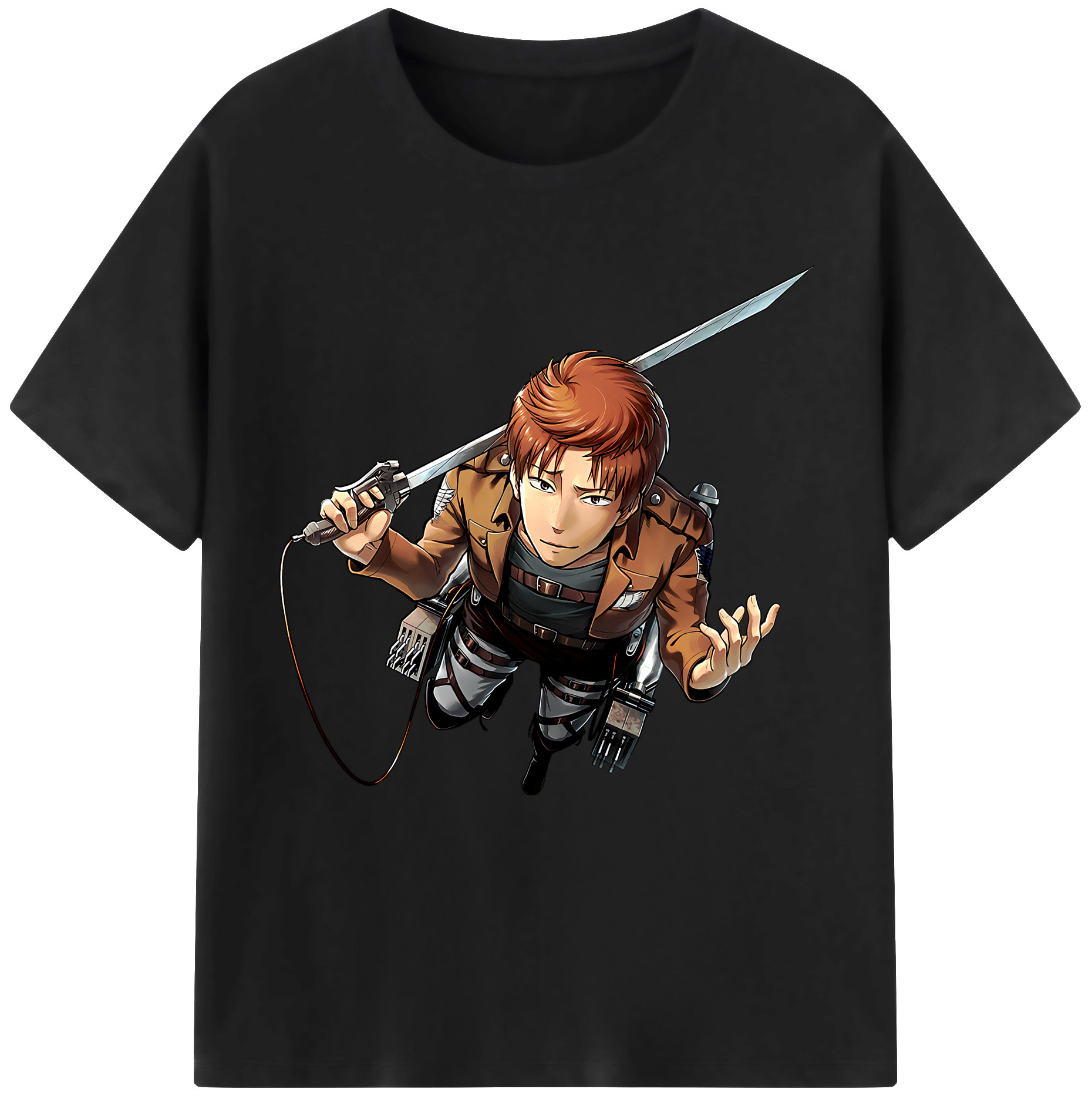 （画像用） 進撃の巨人 Attack on Titan レディースカジュアルプリントTシャツ（綿100％）