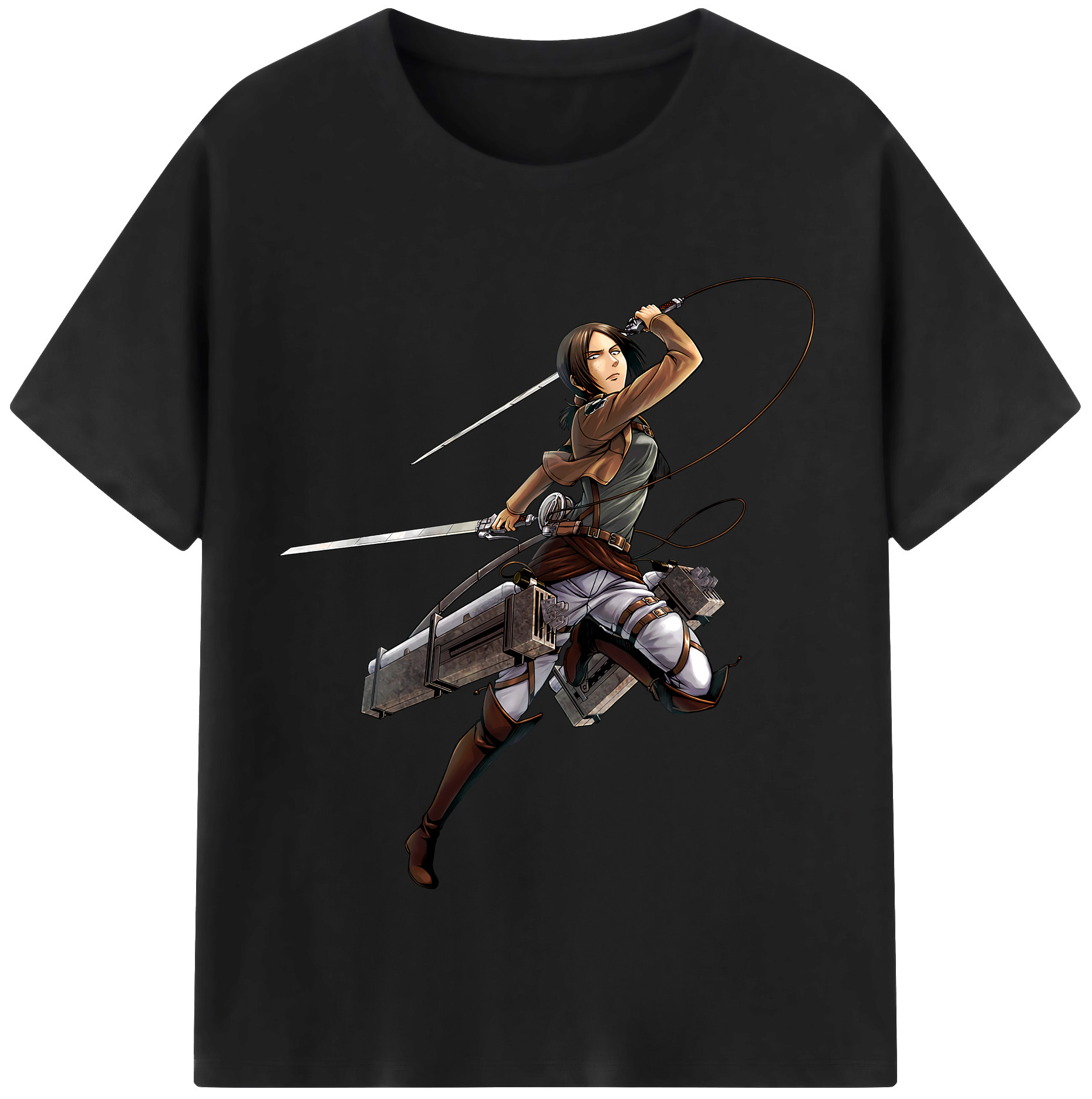 （画像用） 進撃の巨人 Attack on Titan レディースカジュアルプリントTシャツ（綿100％）